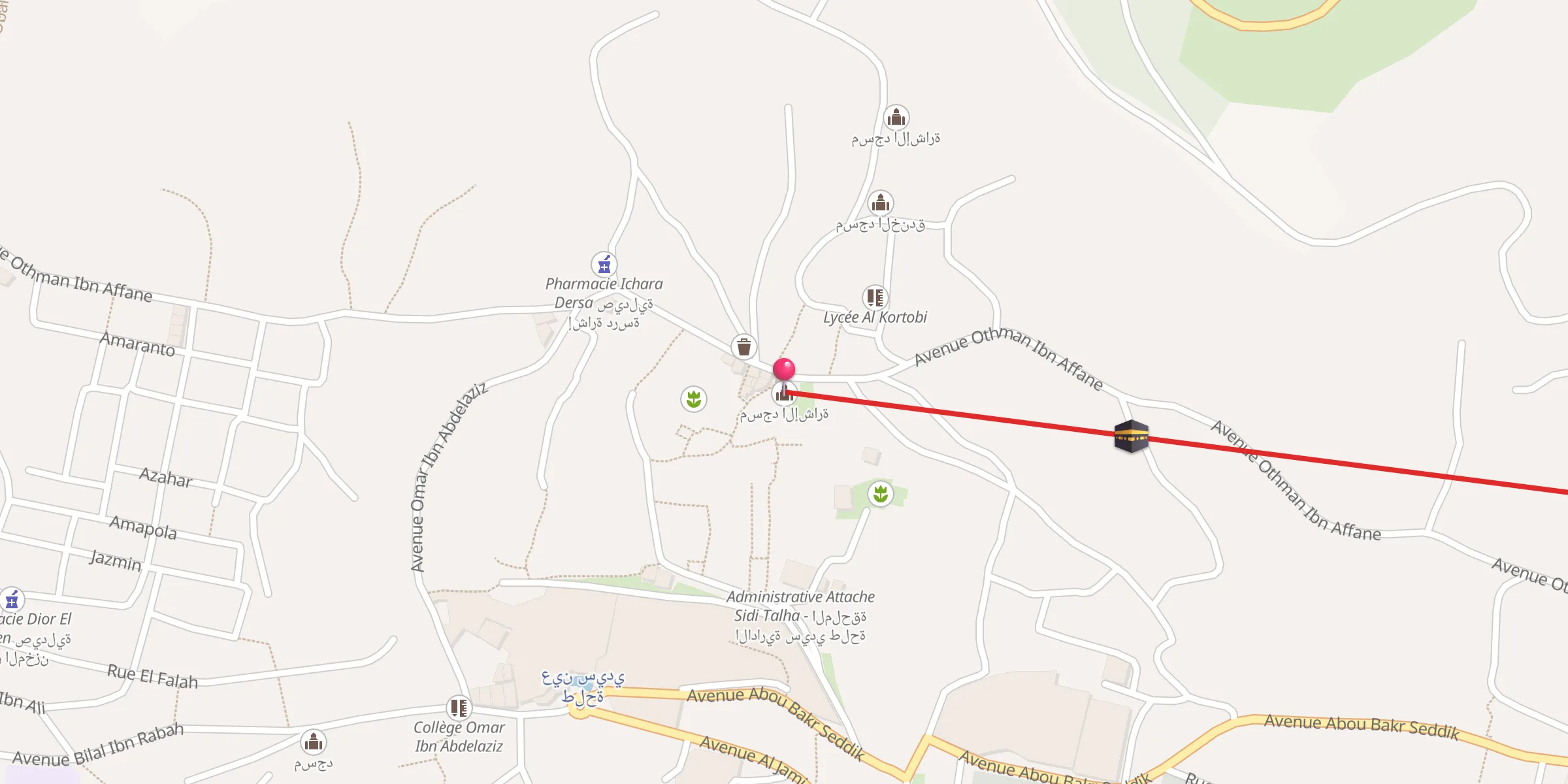 Carte de localisation : مسجد الإشارة