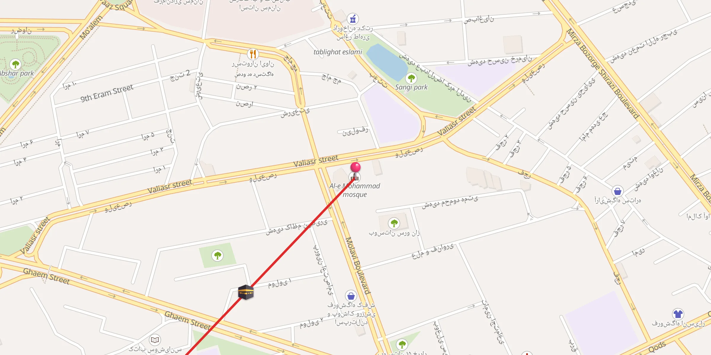 Carte de localisation : مسجد آل محمد