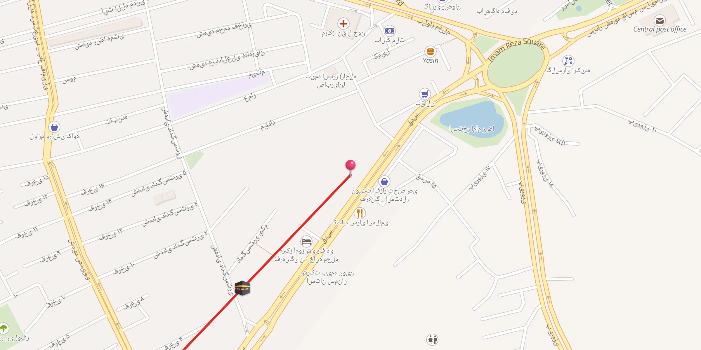 Carte de localisation : مسجد امیرالمومنین