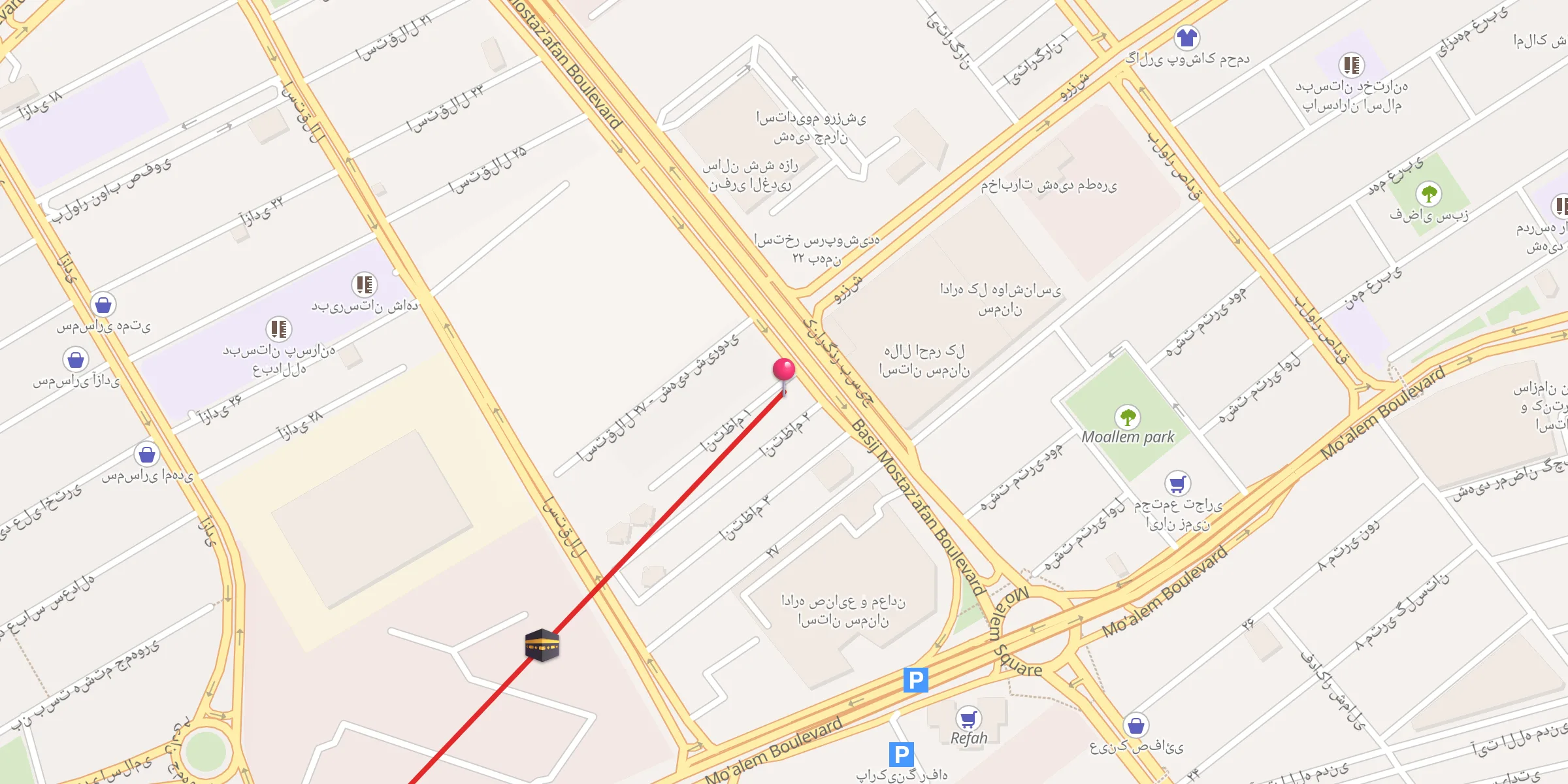 Carte de localisation : مسجد ثامن الائمه