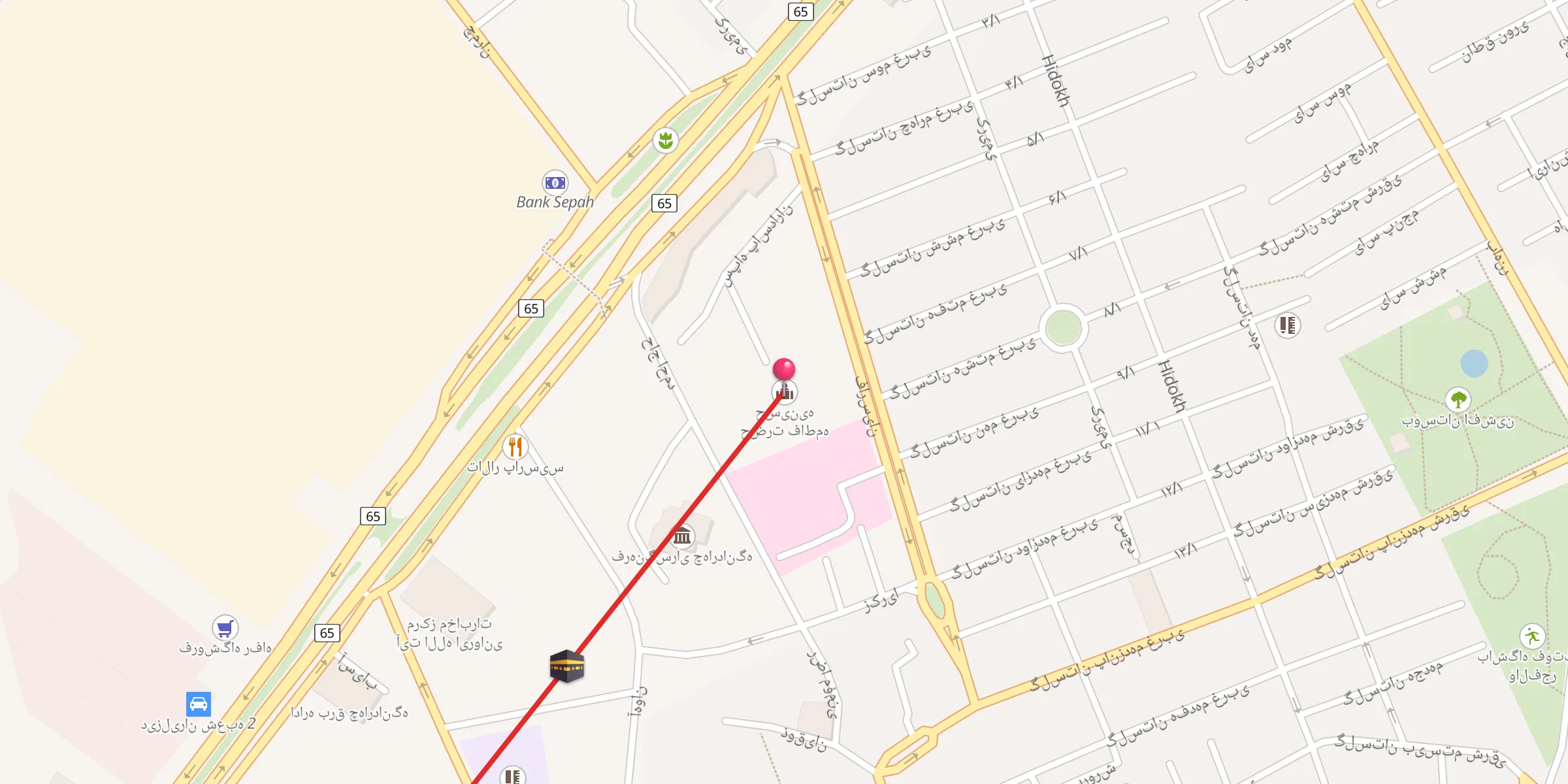 Carte de localisation : حسینیه حضرت فاطمه