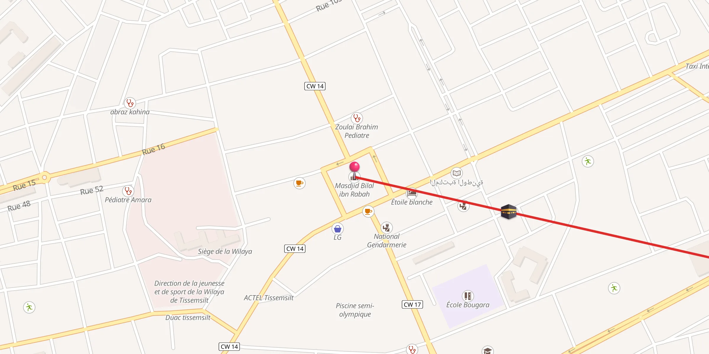 Carte de localisation : مسجد بلال بن رباح