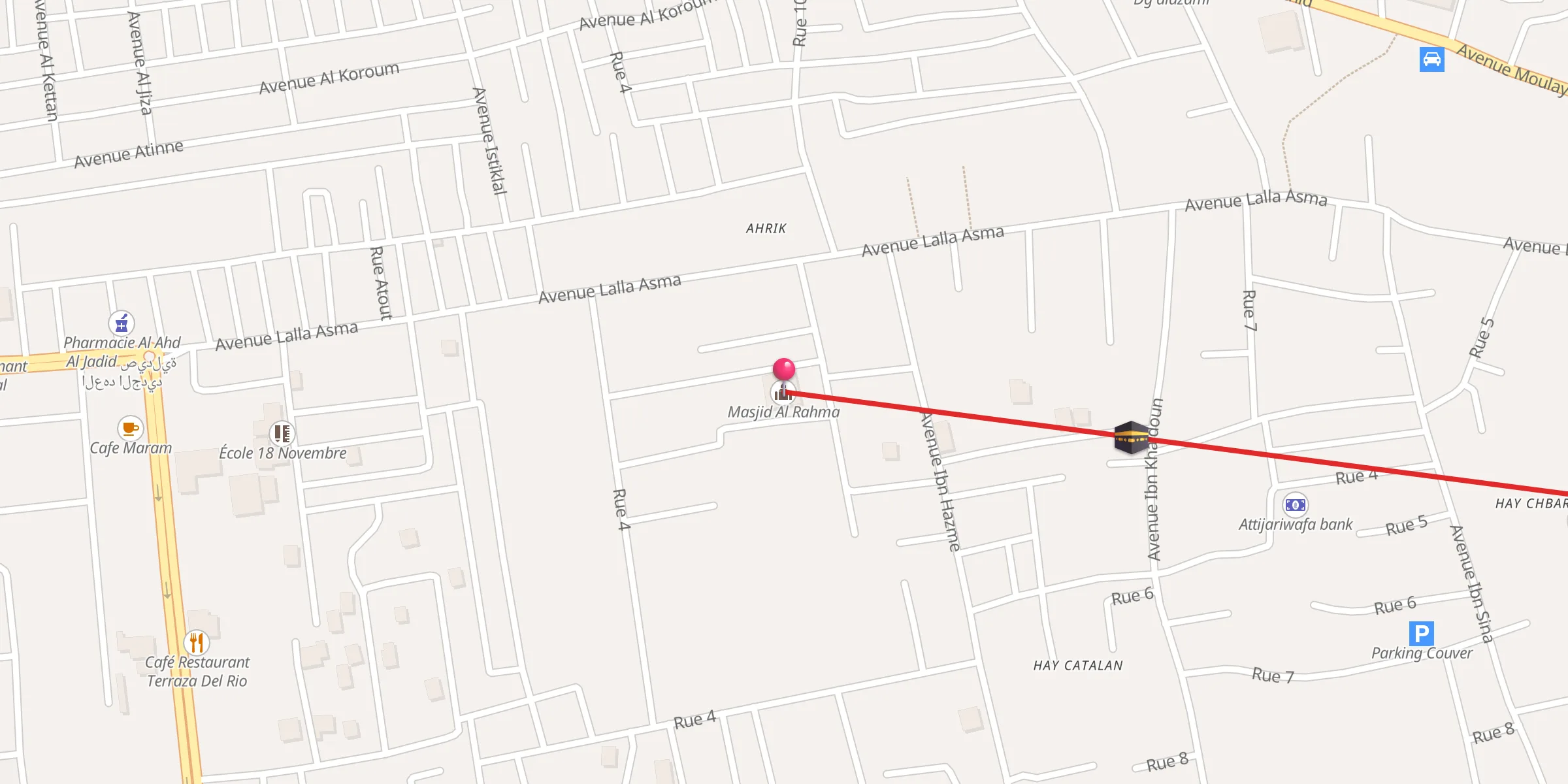 Carte de localisation : Masjid Al Rahma