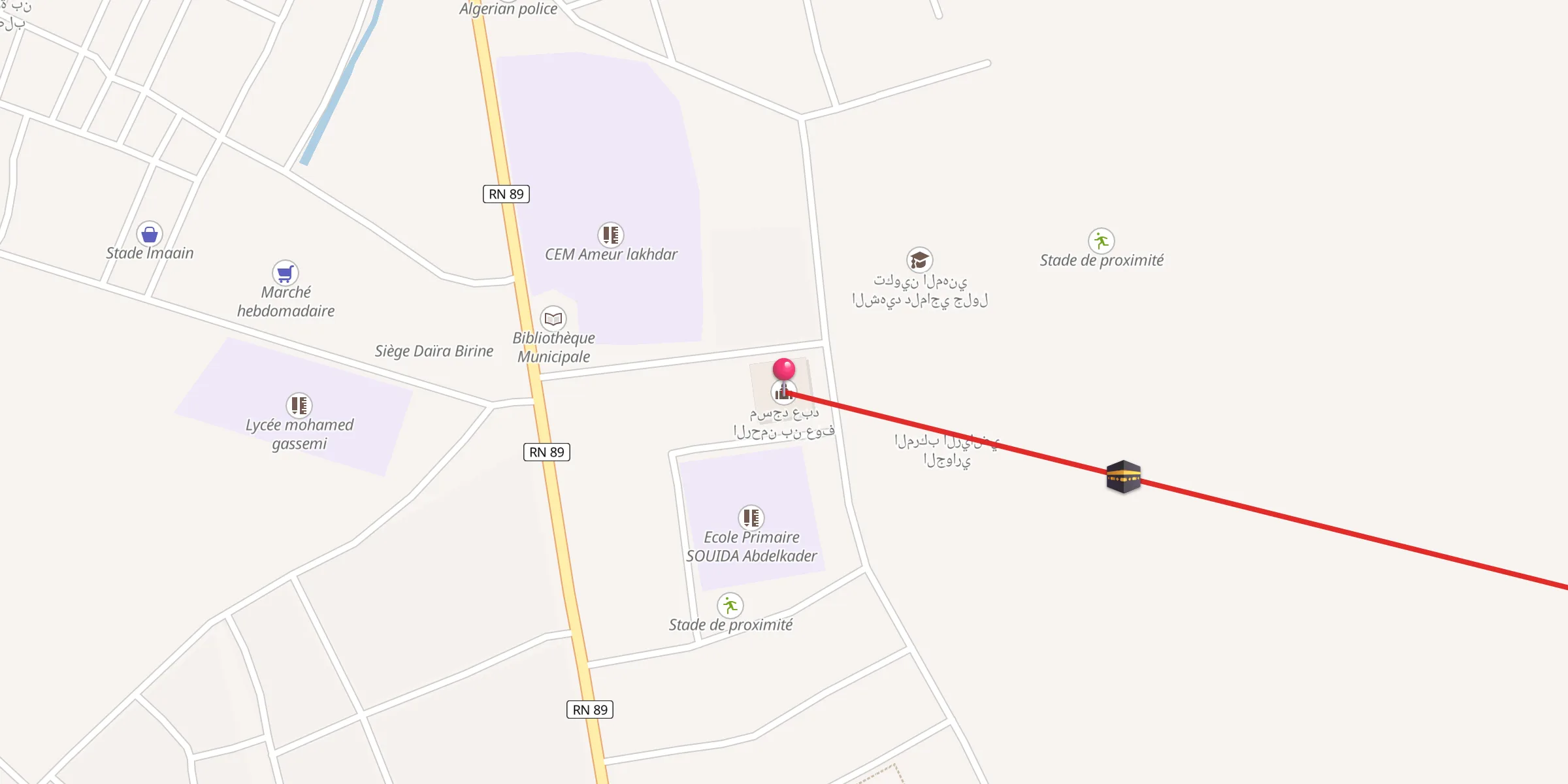Carte de localisation : مسجد عبد الرحمن بن عوف