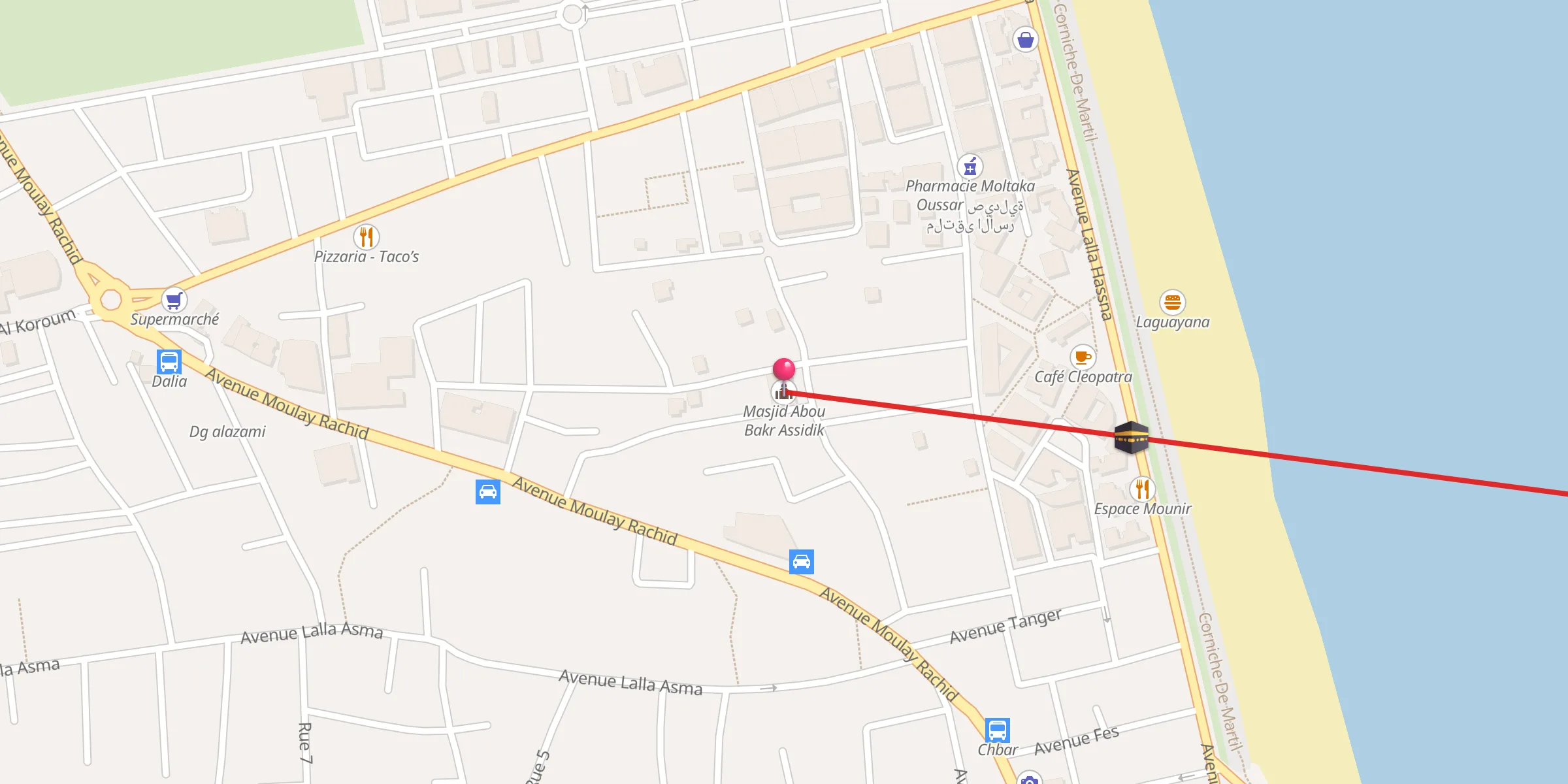 Carte de localisation : Masjid Abou Bakr Assidik