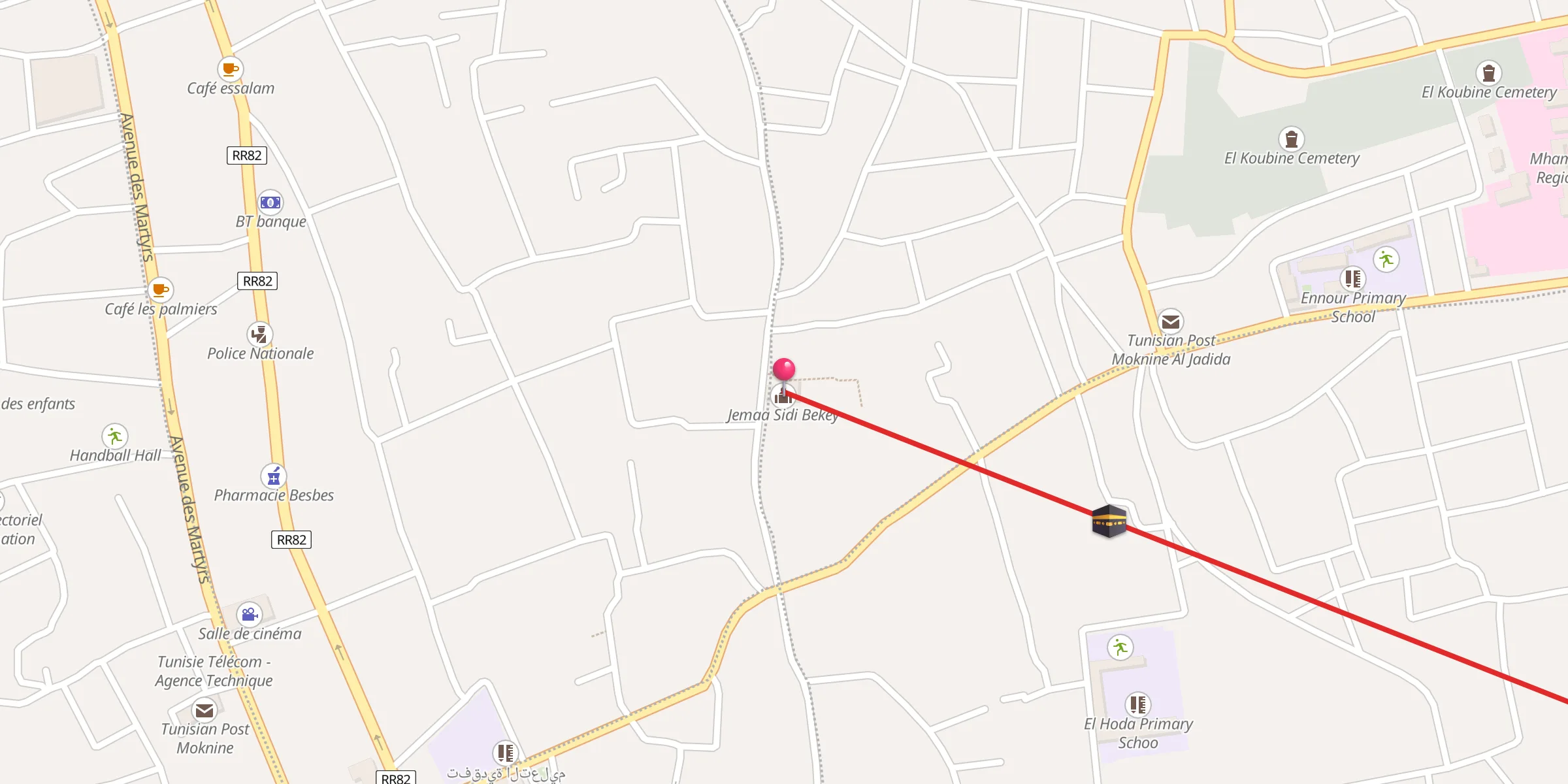 Carte de localisation : Jemaa Sidi Bekey