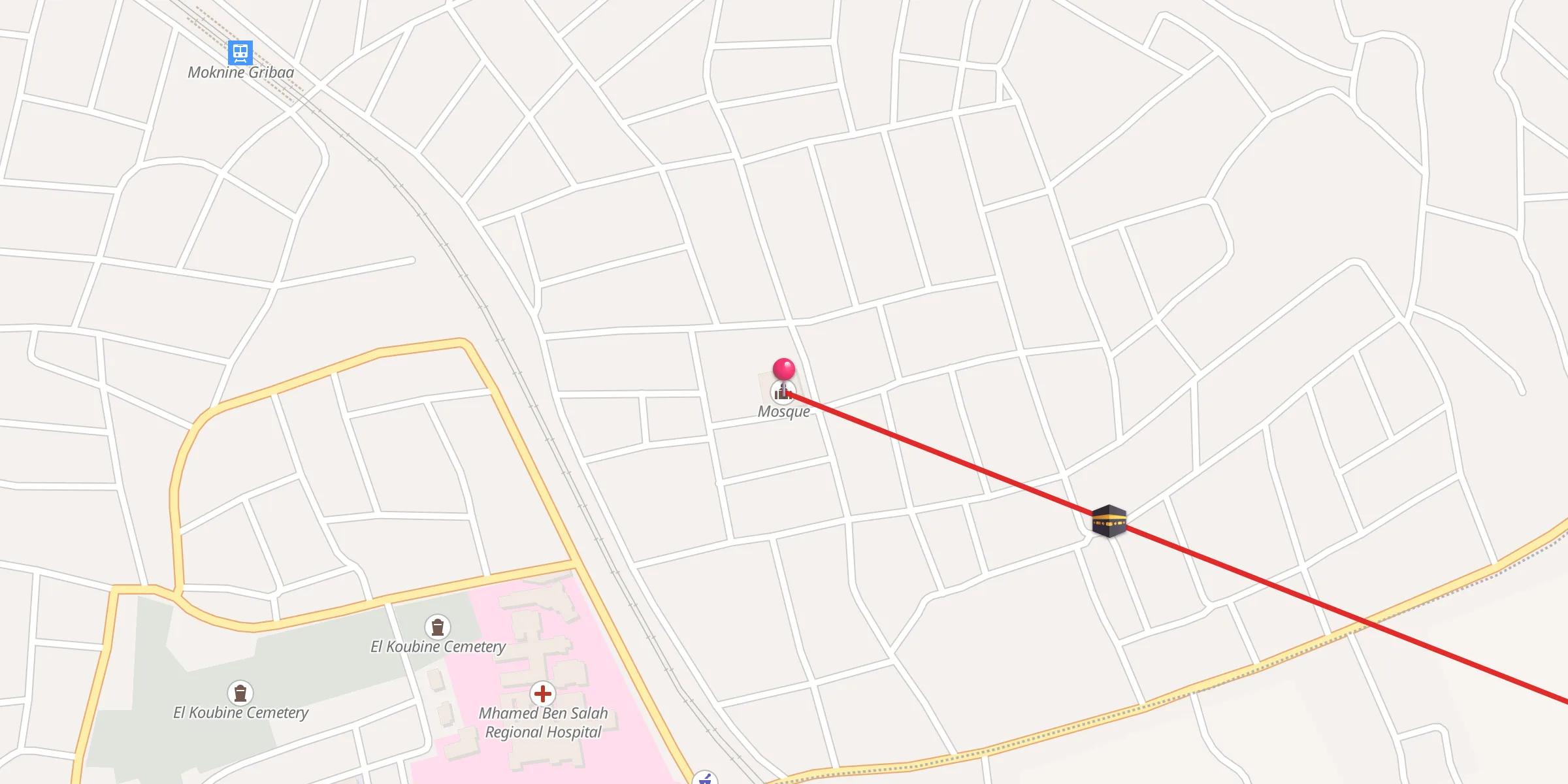 Carte de localisation : Mosquée Bir Bou Tazza