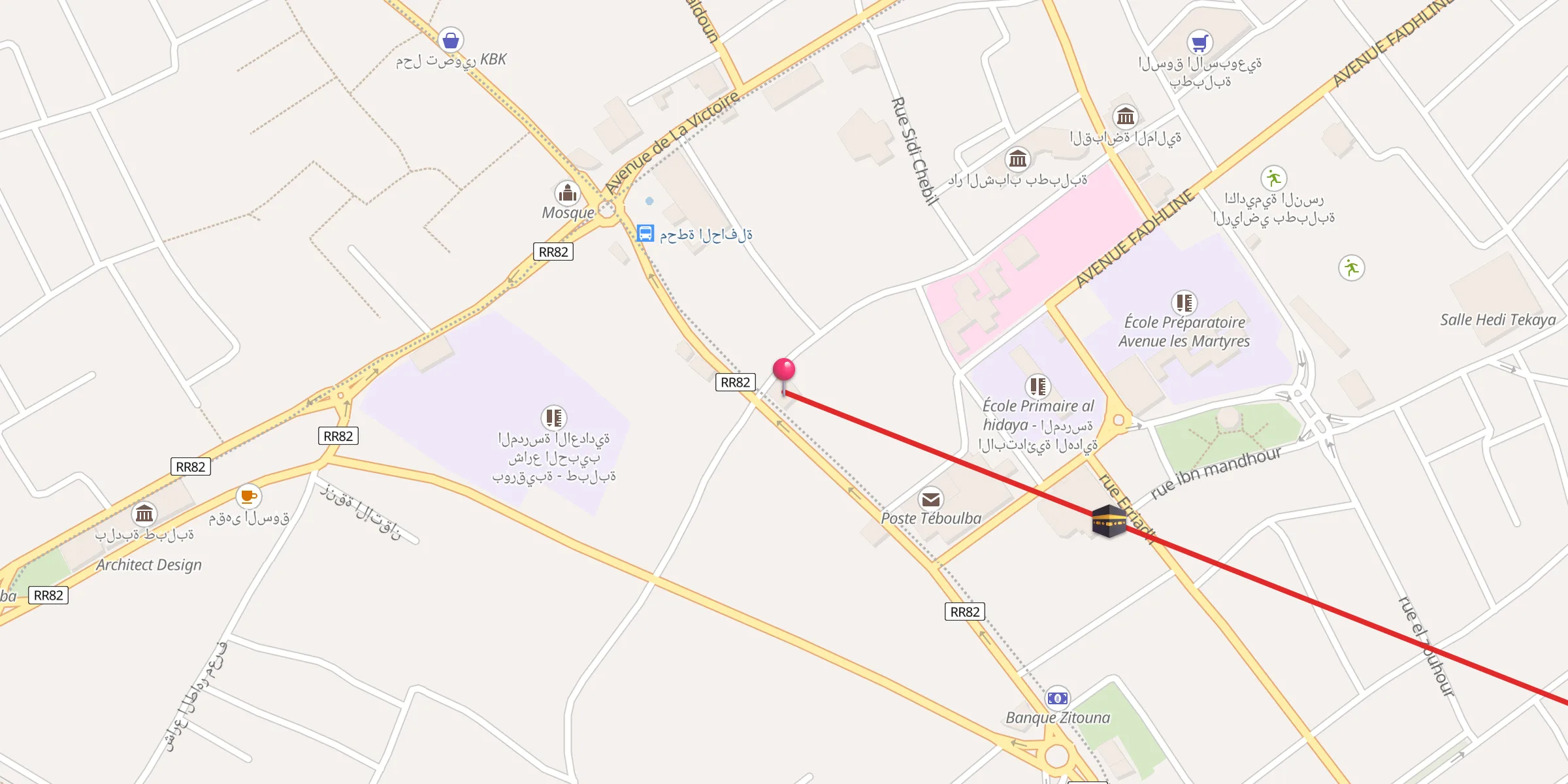 Carte de localisation : جامع بنّور