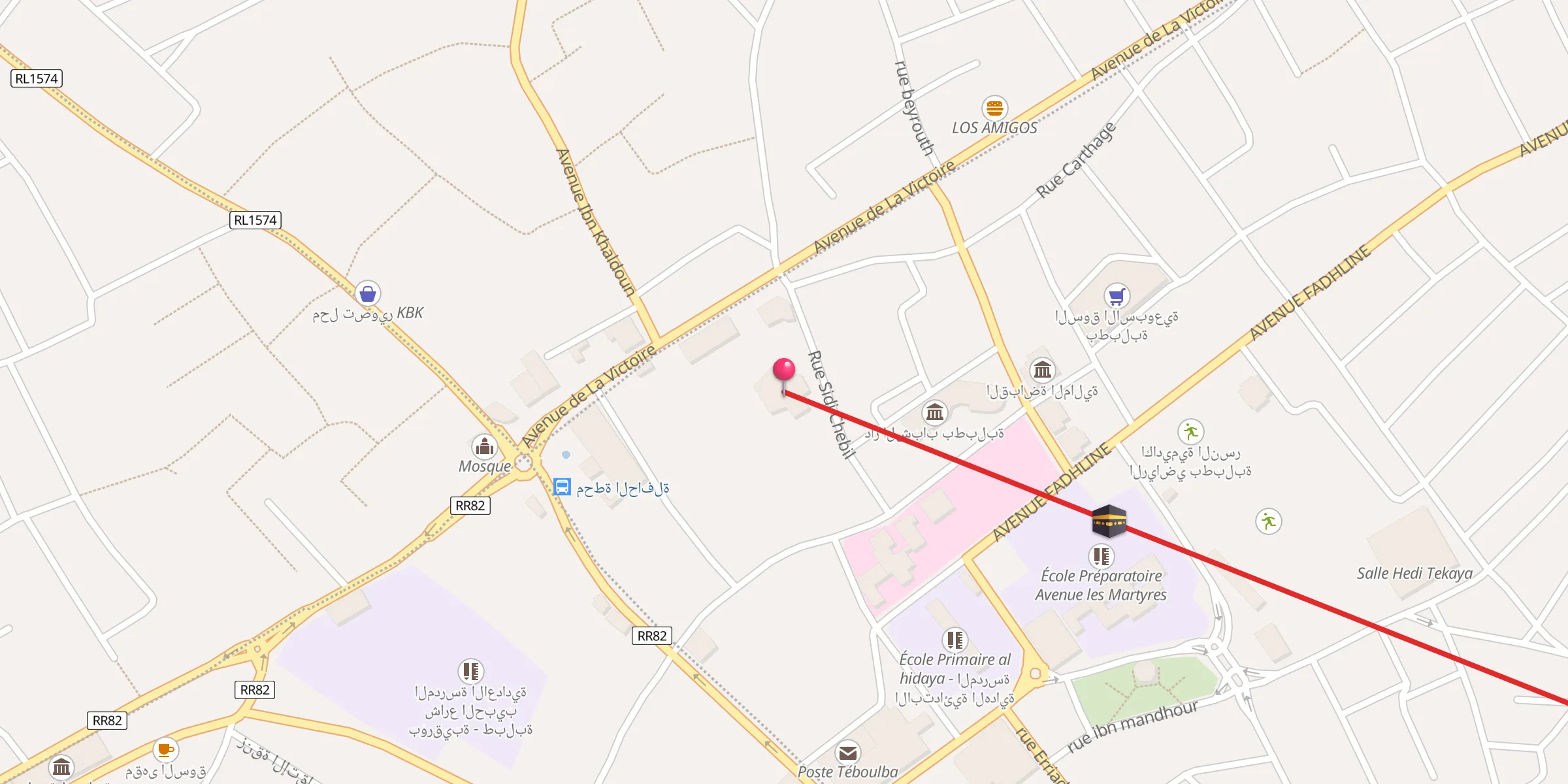 Carte de localisation : مقام سيدي علي شبيل