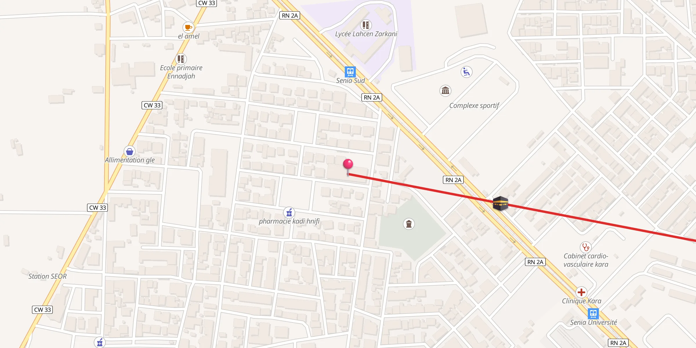 Carte de localisation : مسجد