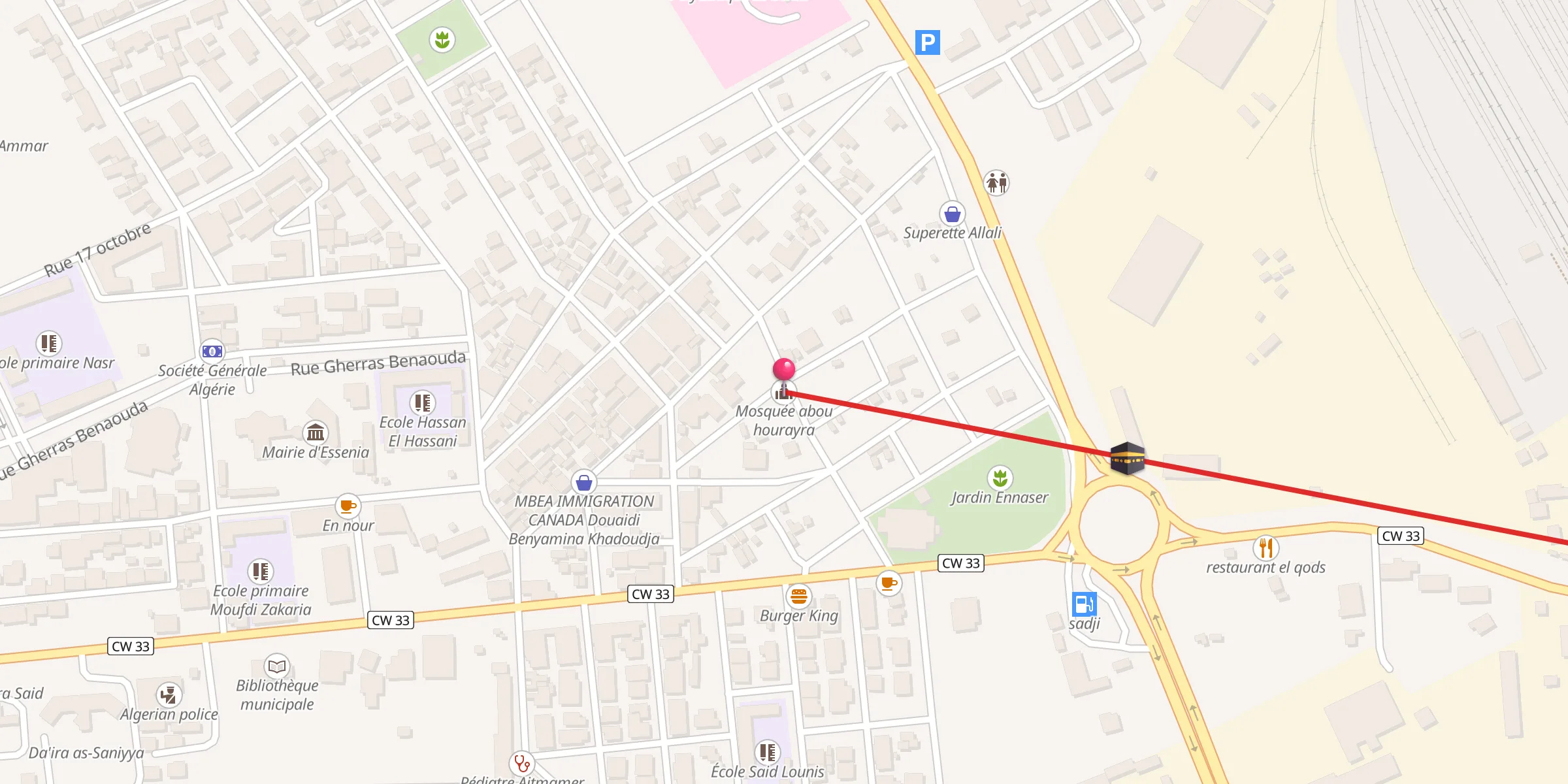 Carte de localisation : مسجد أبو هريرة