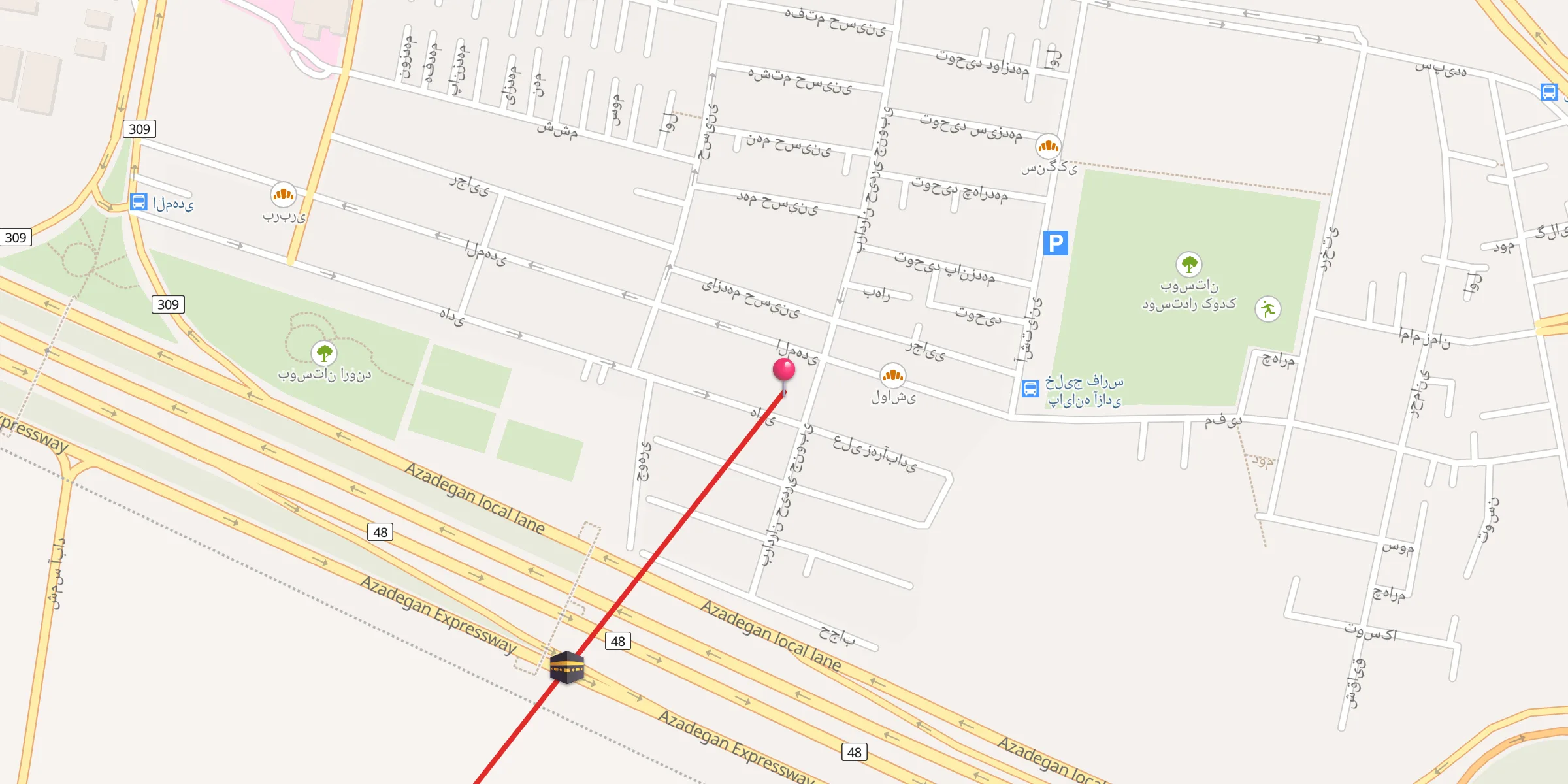 Carte de localisation : مسجد جامع حضرت رسول اکرم
