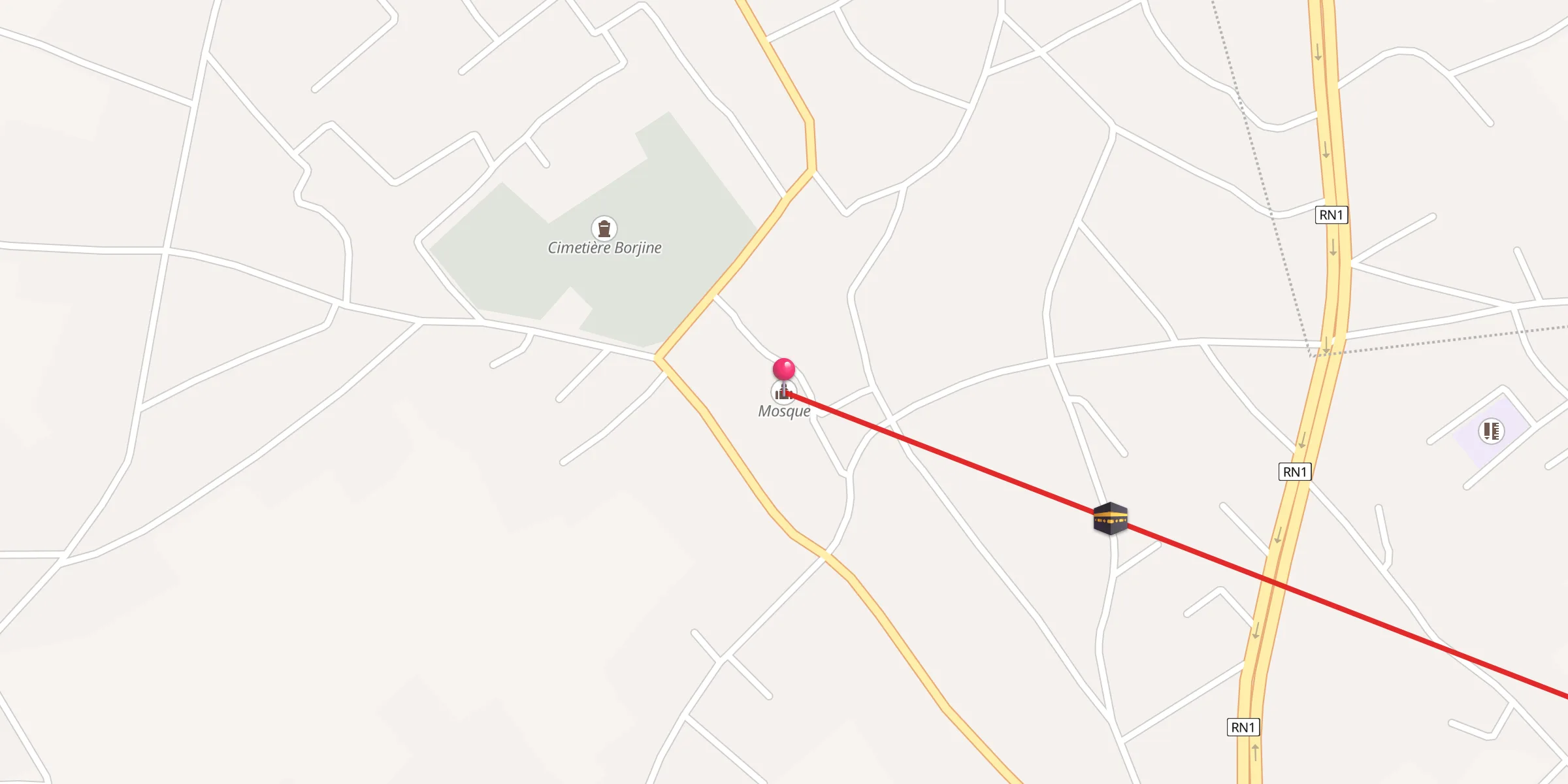 Carte de localisation : جامع البرجين 1