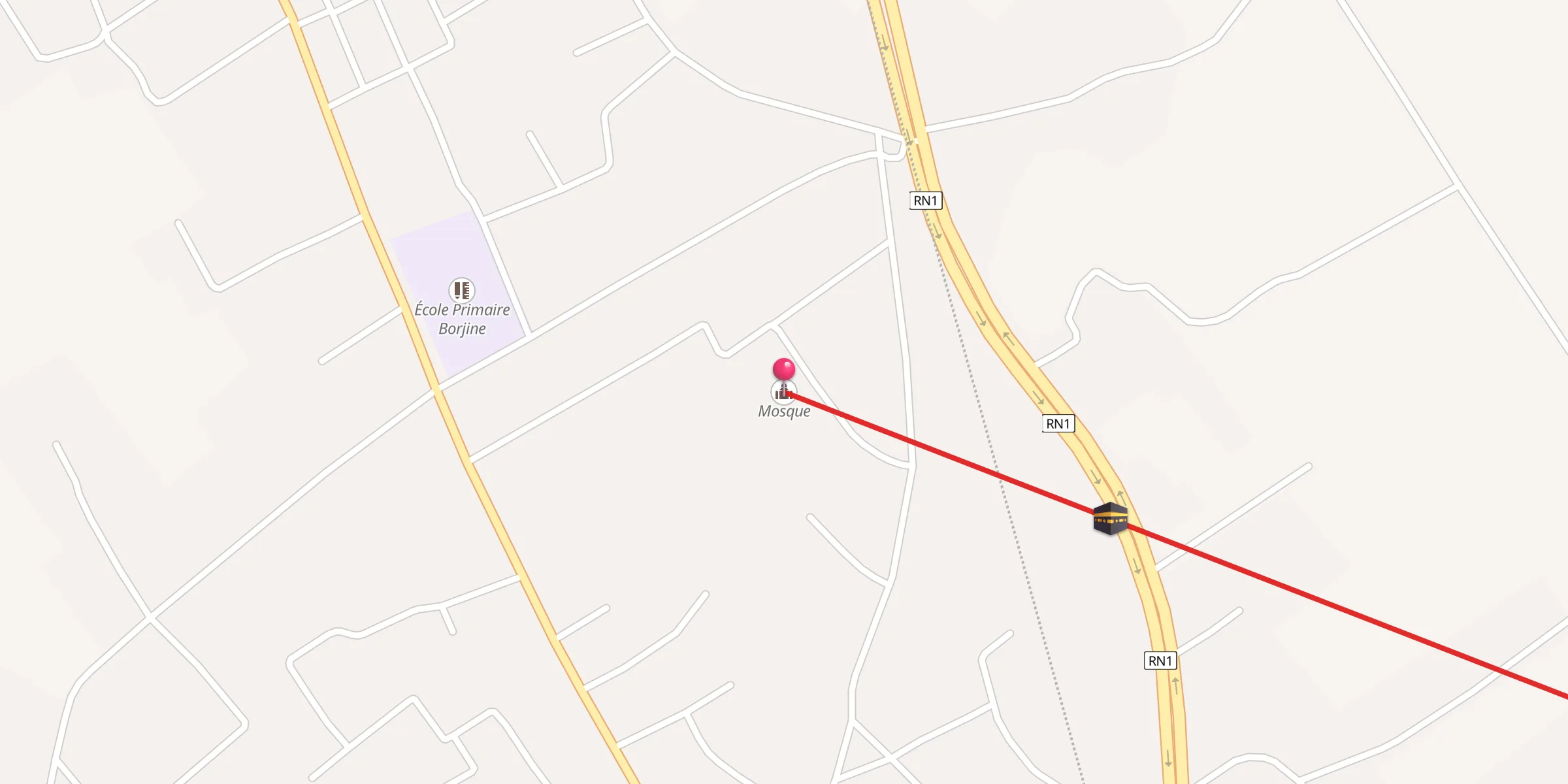 Carte de localisation : جامع البرجين 2