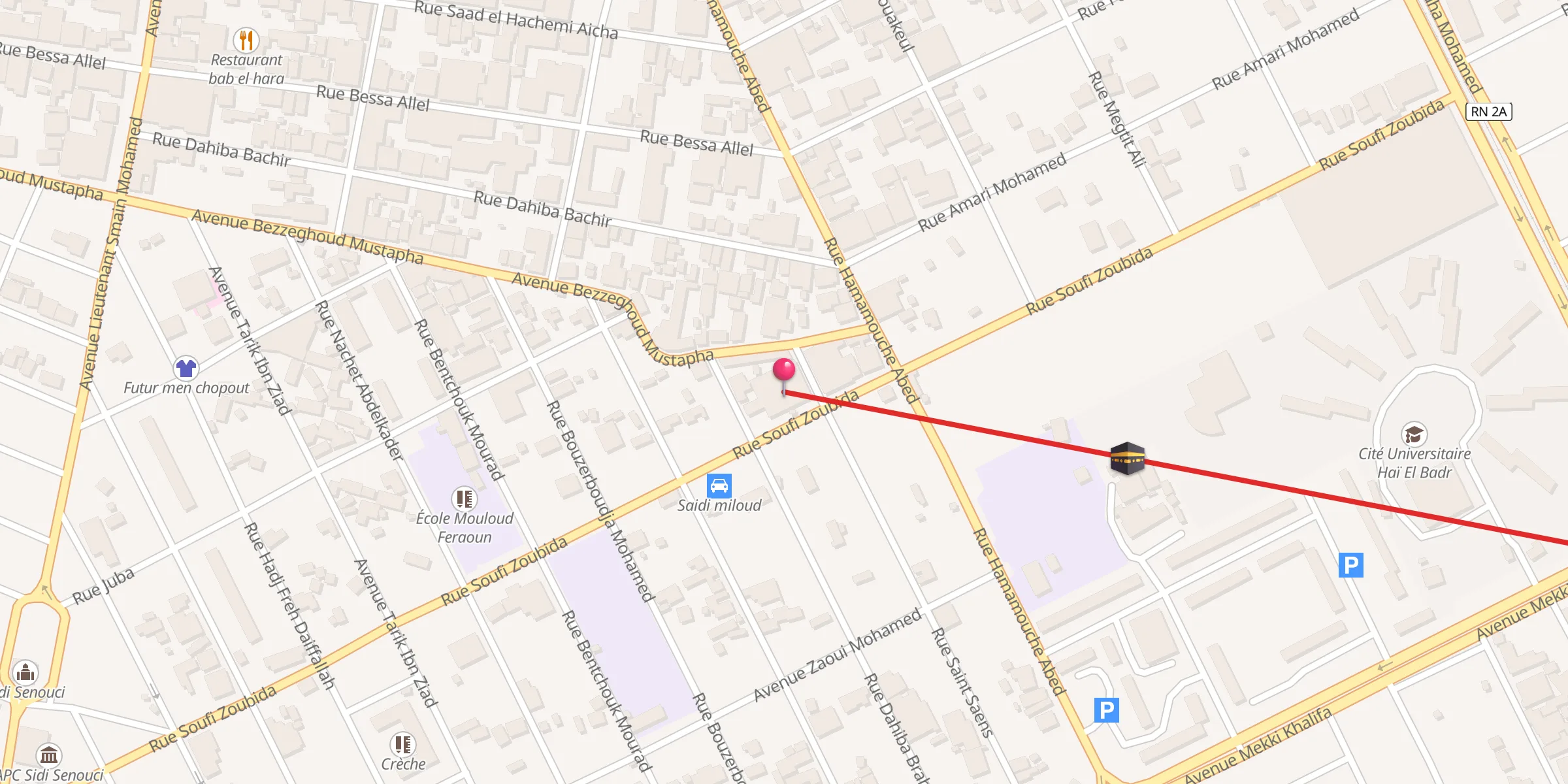 Carte de localisation : Mosquée El Kobba