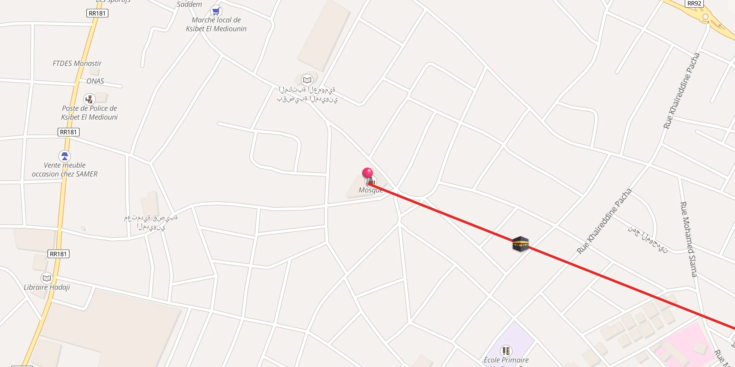 Carte de localisation : جامع الناظور