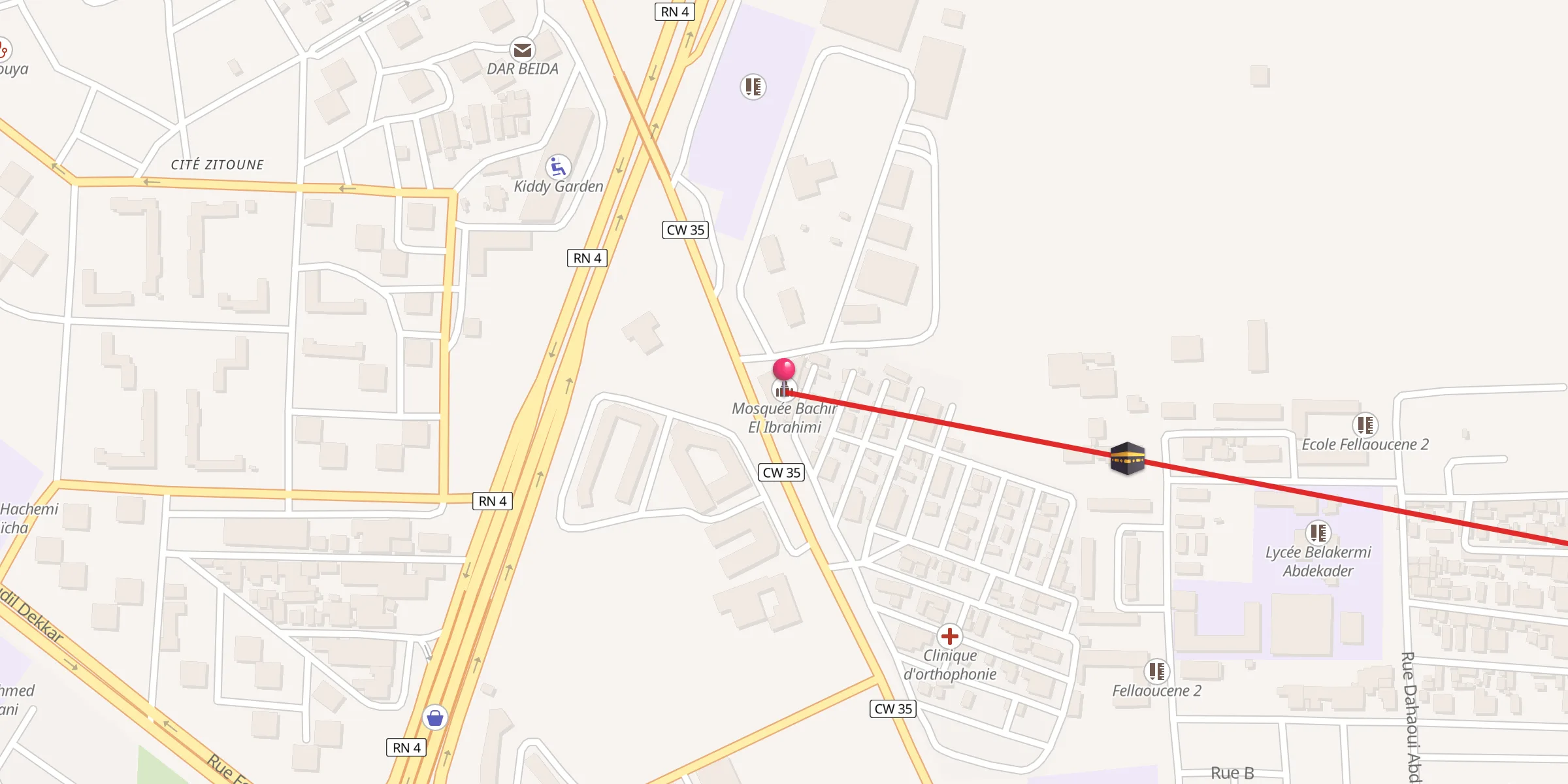 Carte de localisation : Mosquée Bachir El Ibrahimi