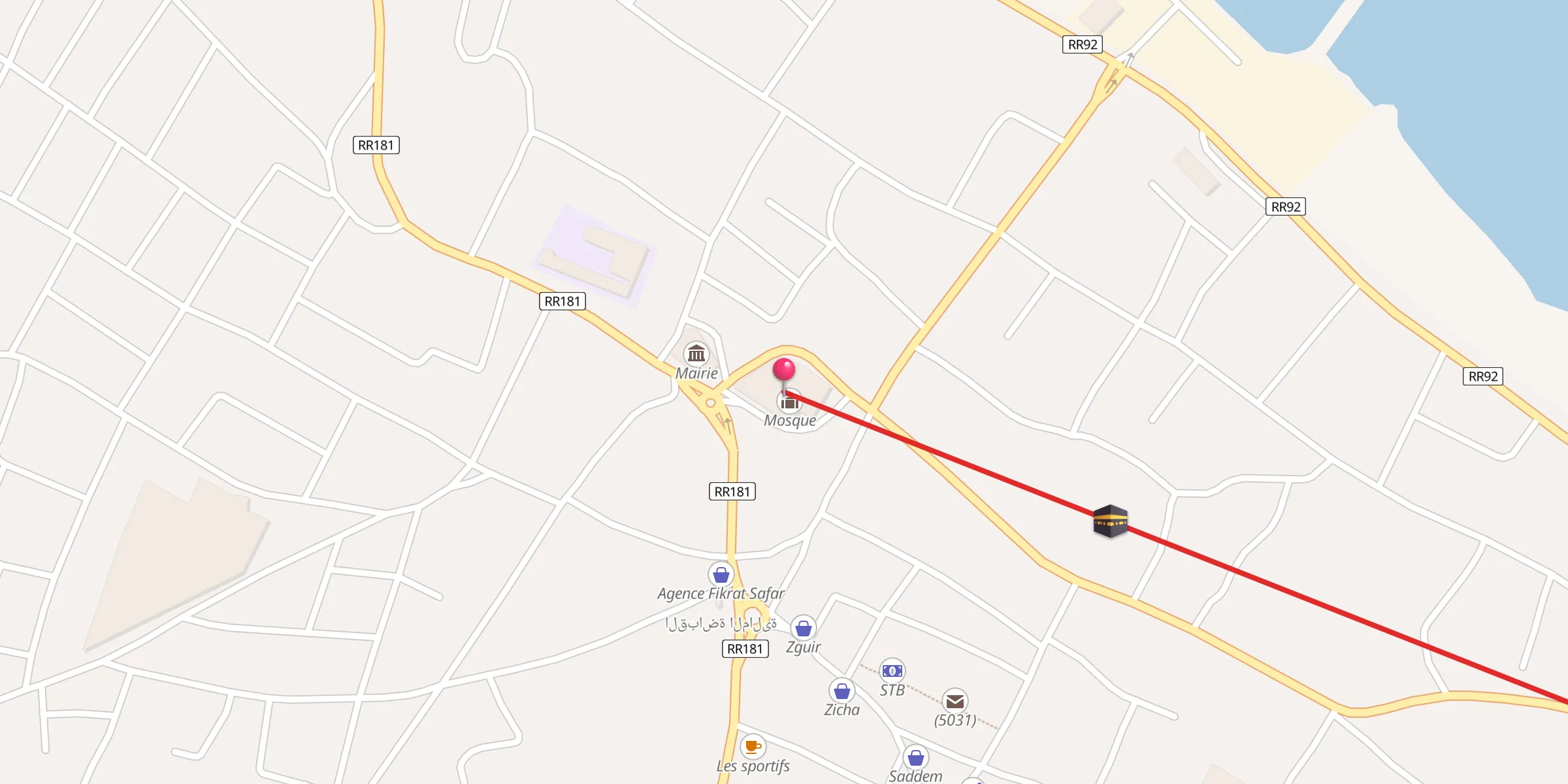 Carte de localisation : جامع المديوني