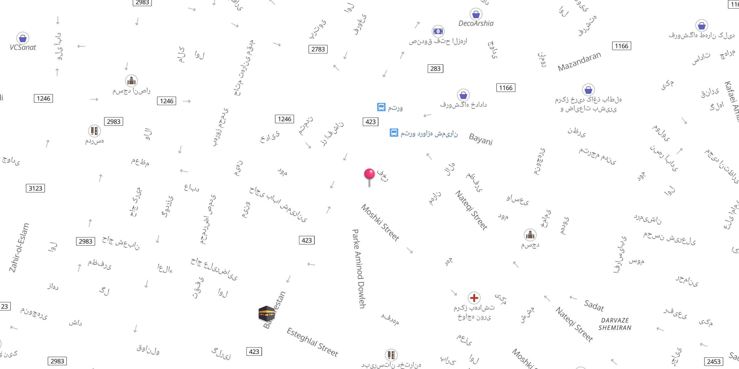 Carte de localisation : Fakhr al-Dawla Mosque