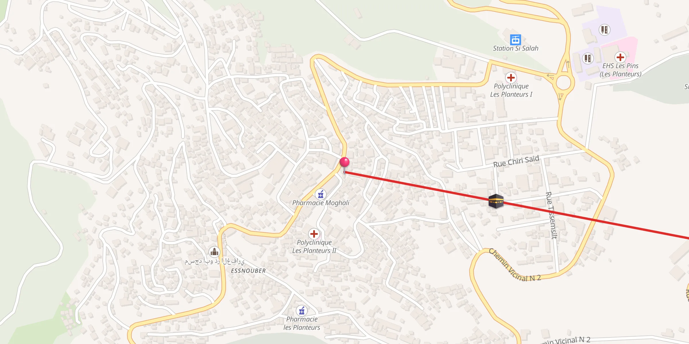 Carte de localisation : مسجد عكاشة بن محصن