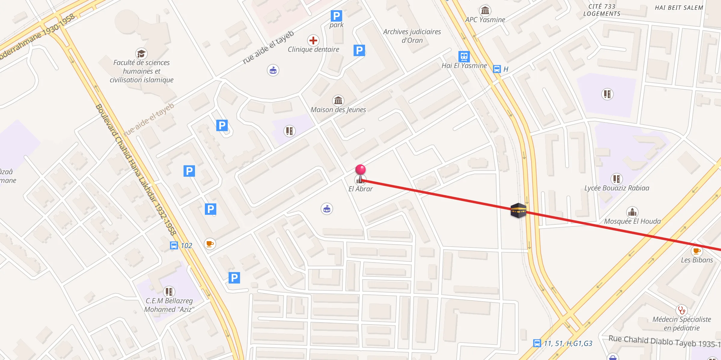 Carte de localisation : El Abrar