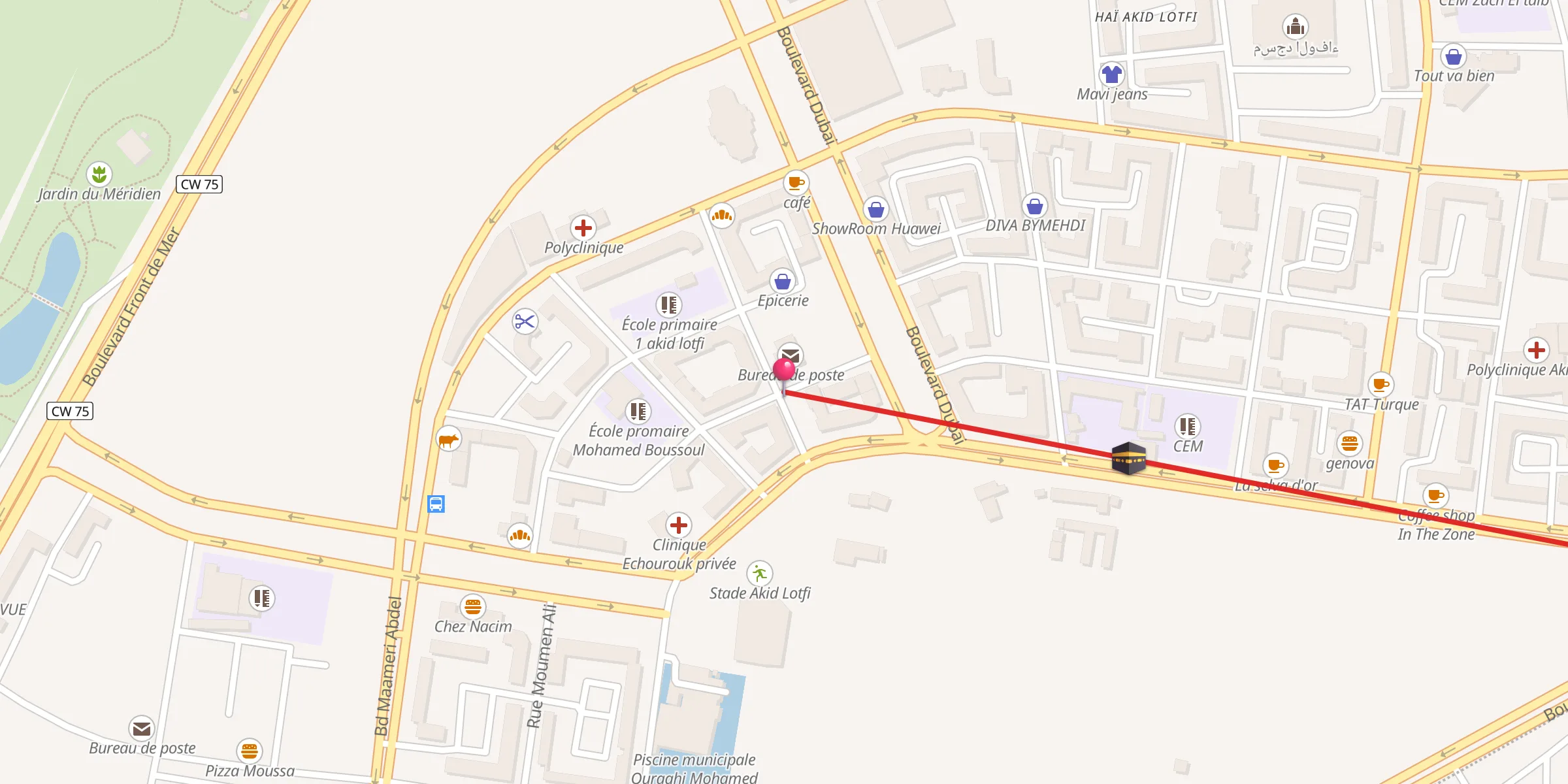 Carte de localisation : Mosalah Fatima Zahraa