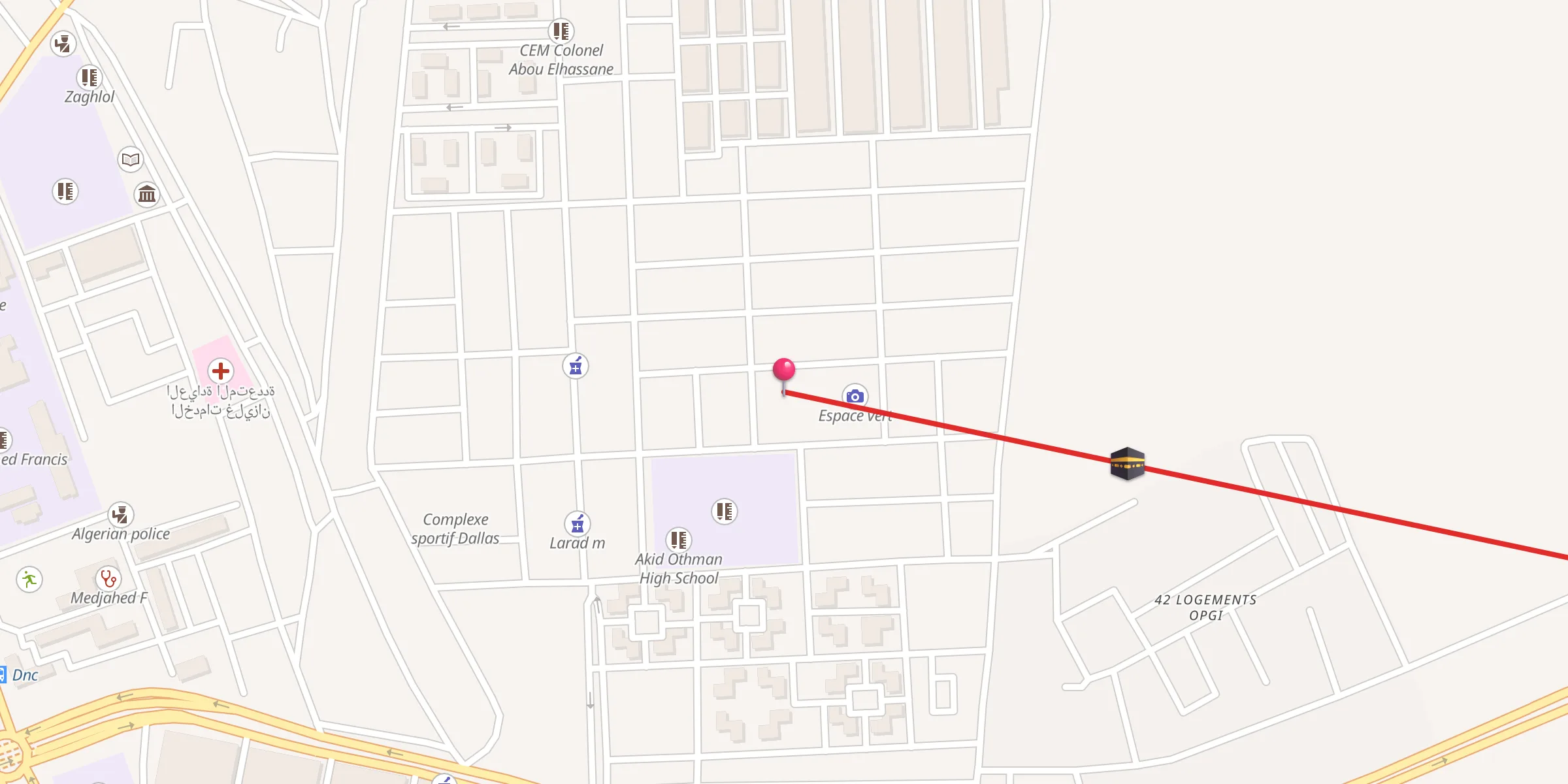 Carte de localisation : Mosque Mohamed si Ben Hahia