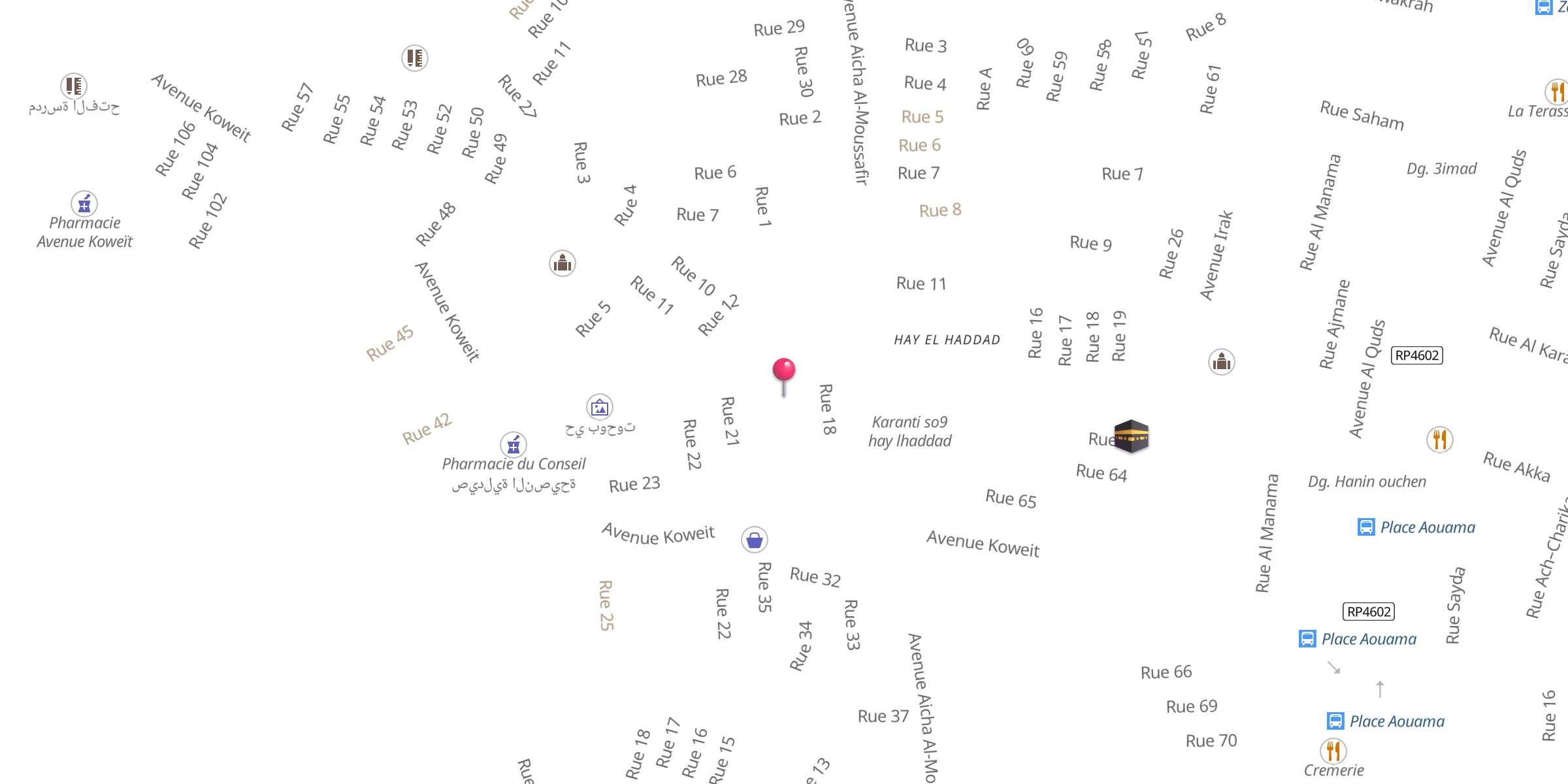 Carte de localisation : Masjid Rgaie