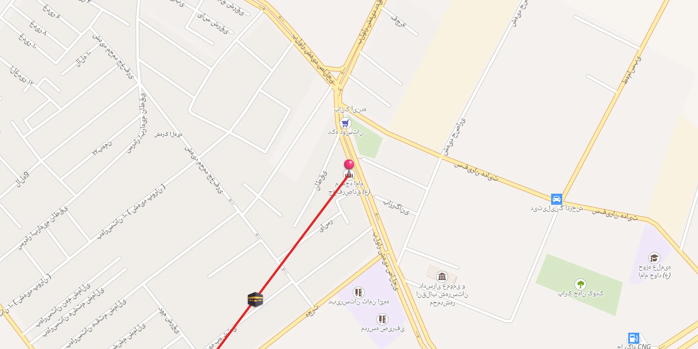 Carte de localisation : مسجد امام جعفرصادق (ع)