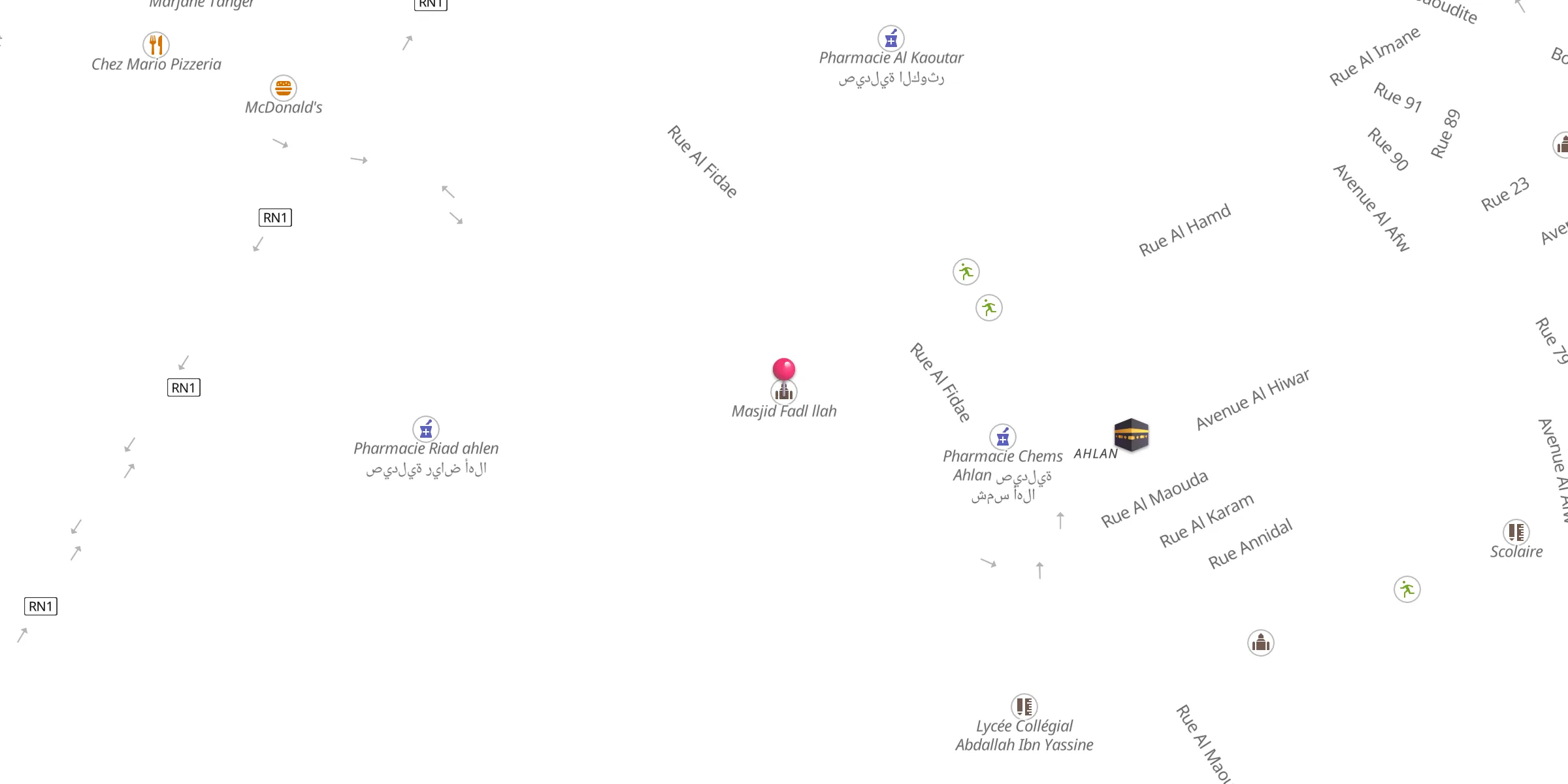 Carte de localisation : Masjid Fadl llah