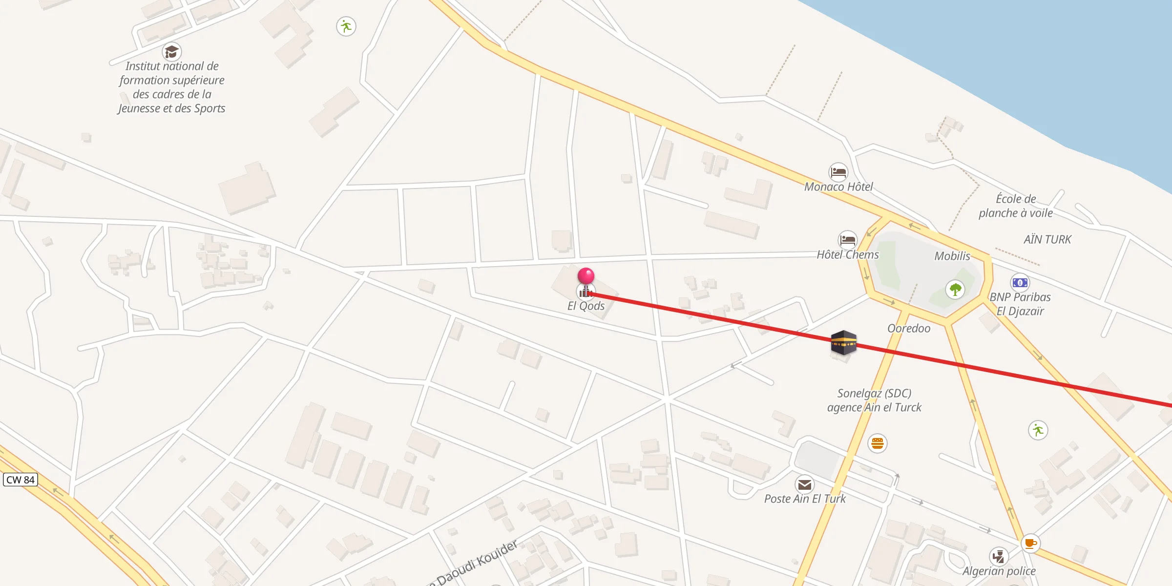 Carte de localisation : El Qods