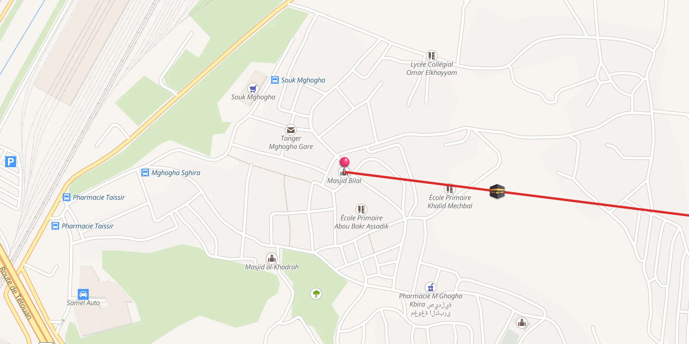 Carte de localisation : Masjid Bilal مسجد بلال