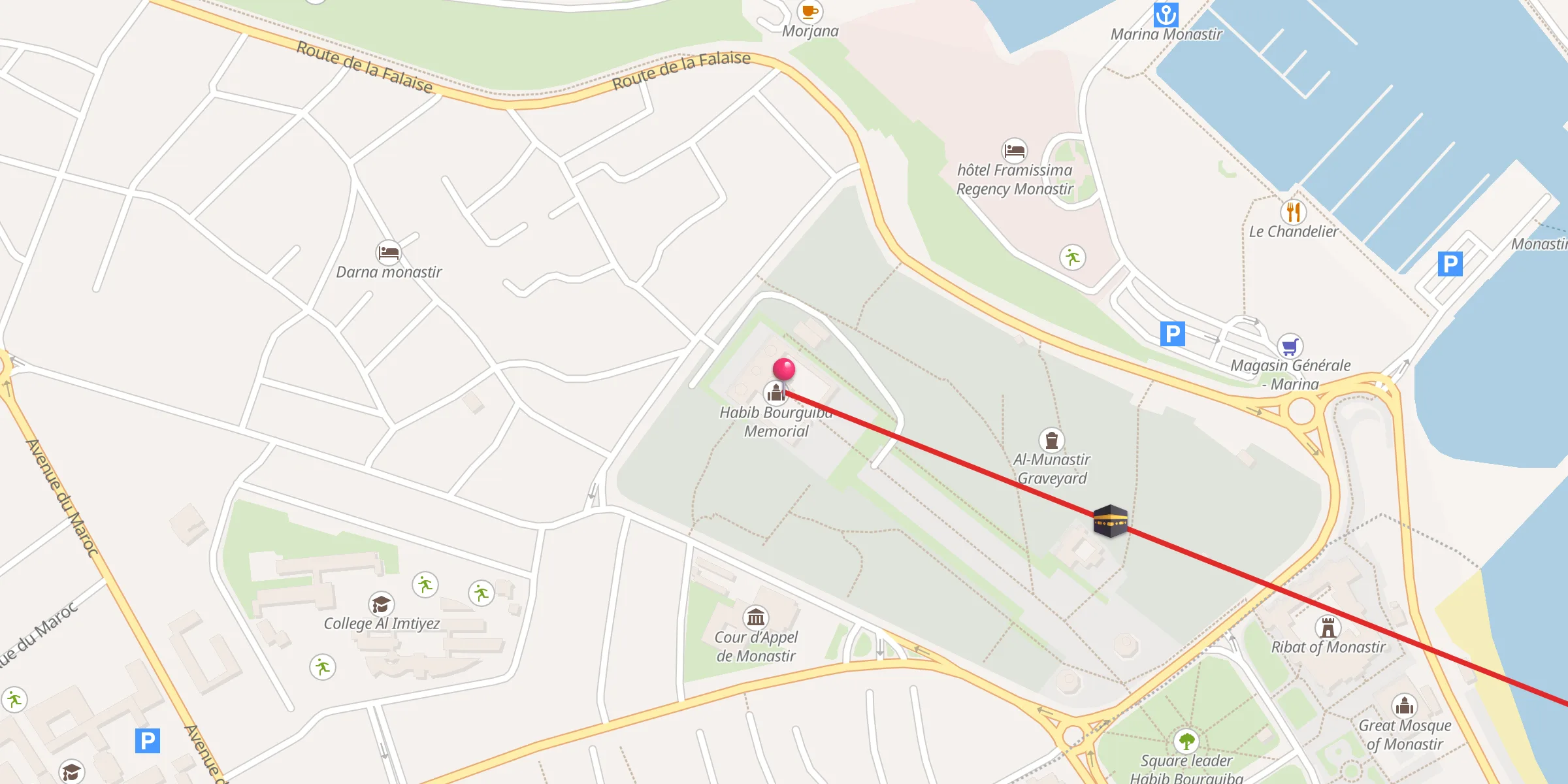 Carte de localisation : Habib Bourguiba Memorial