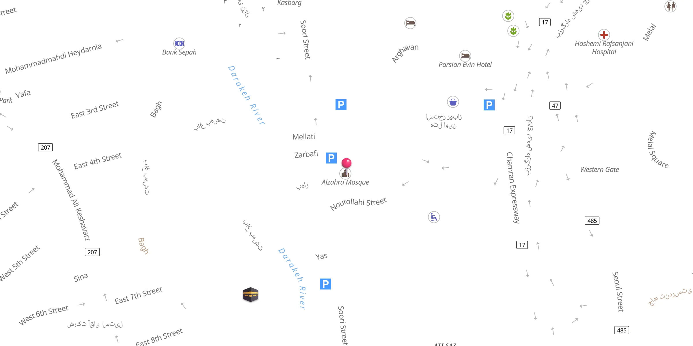 Carte de localisation : Alzahra Mosque