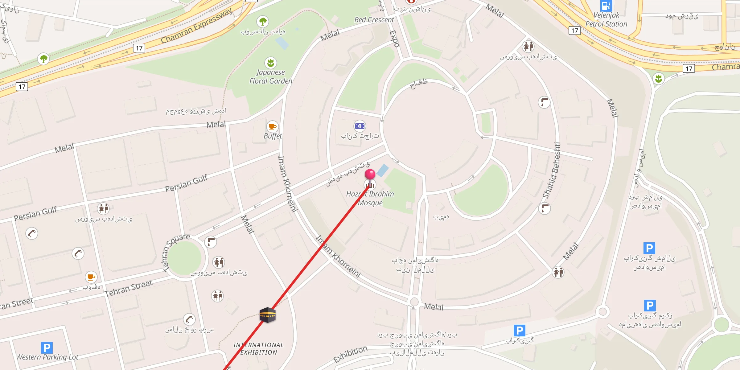 Carte de localisation : Hazrat Ibrahim Mosque