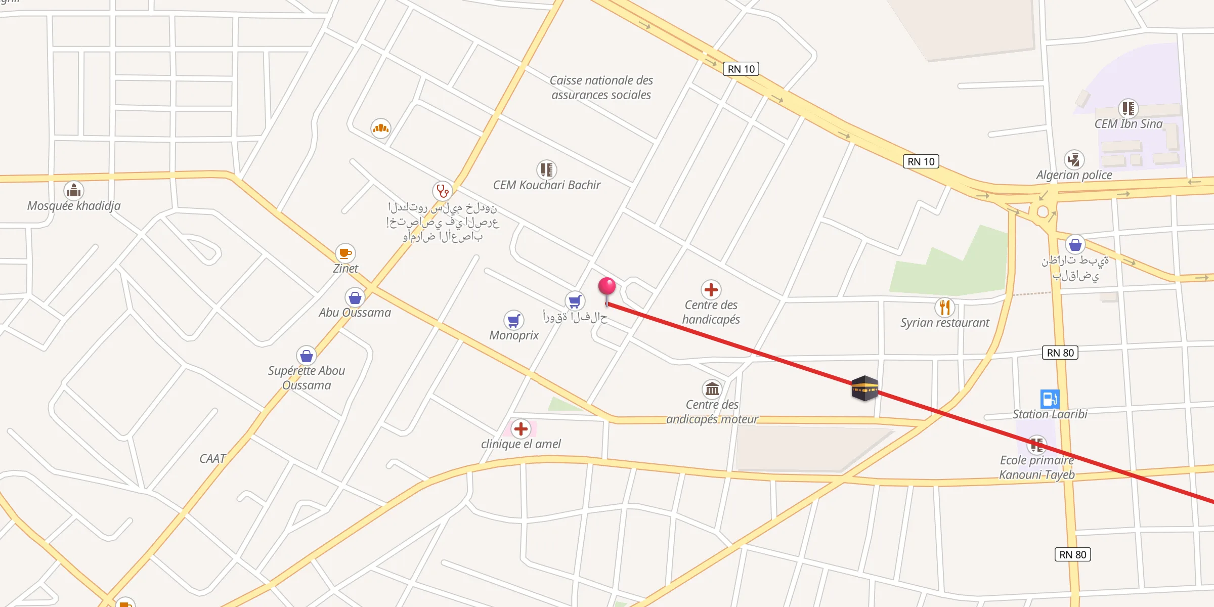 Carte de localisation : مسجد عمارة بلقاسم