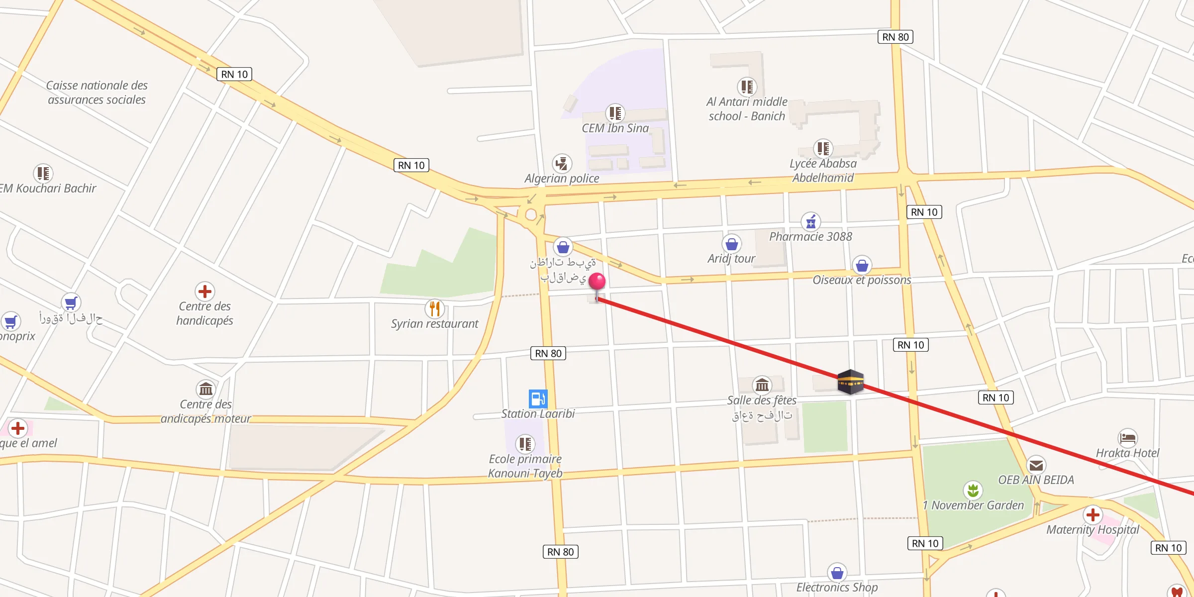 Carte de localisation : مسجد سي مصباح