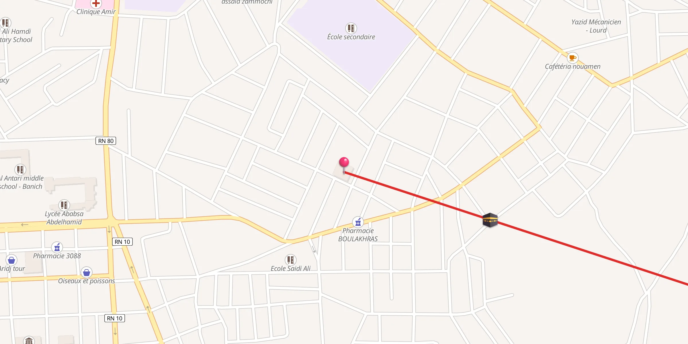 Carte de localisation : مسجد الحاج حمادي اعمارة