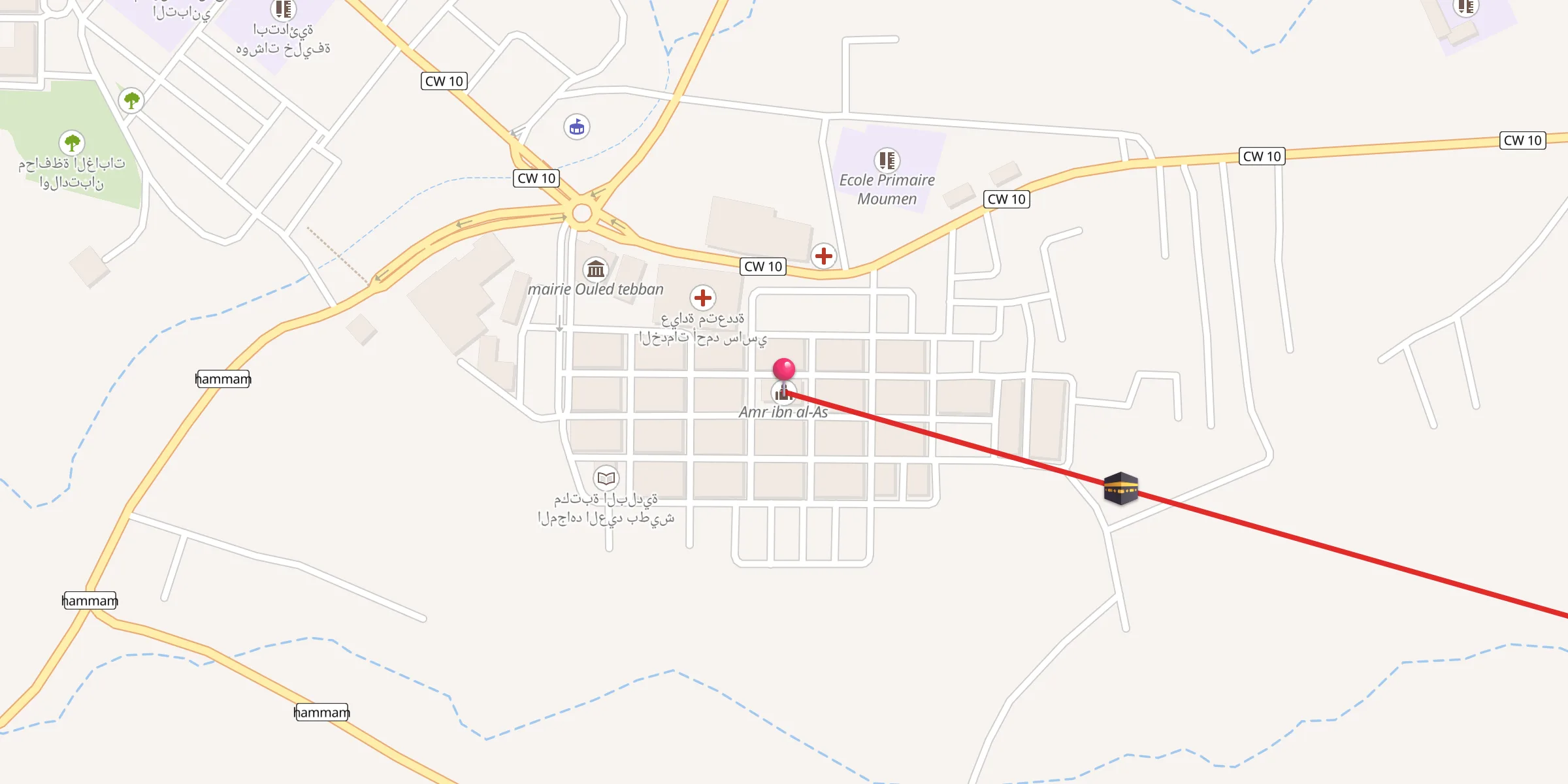 Carte de localisation : Amr ibn al-As