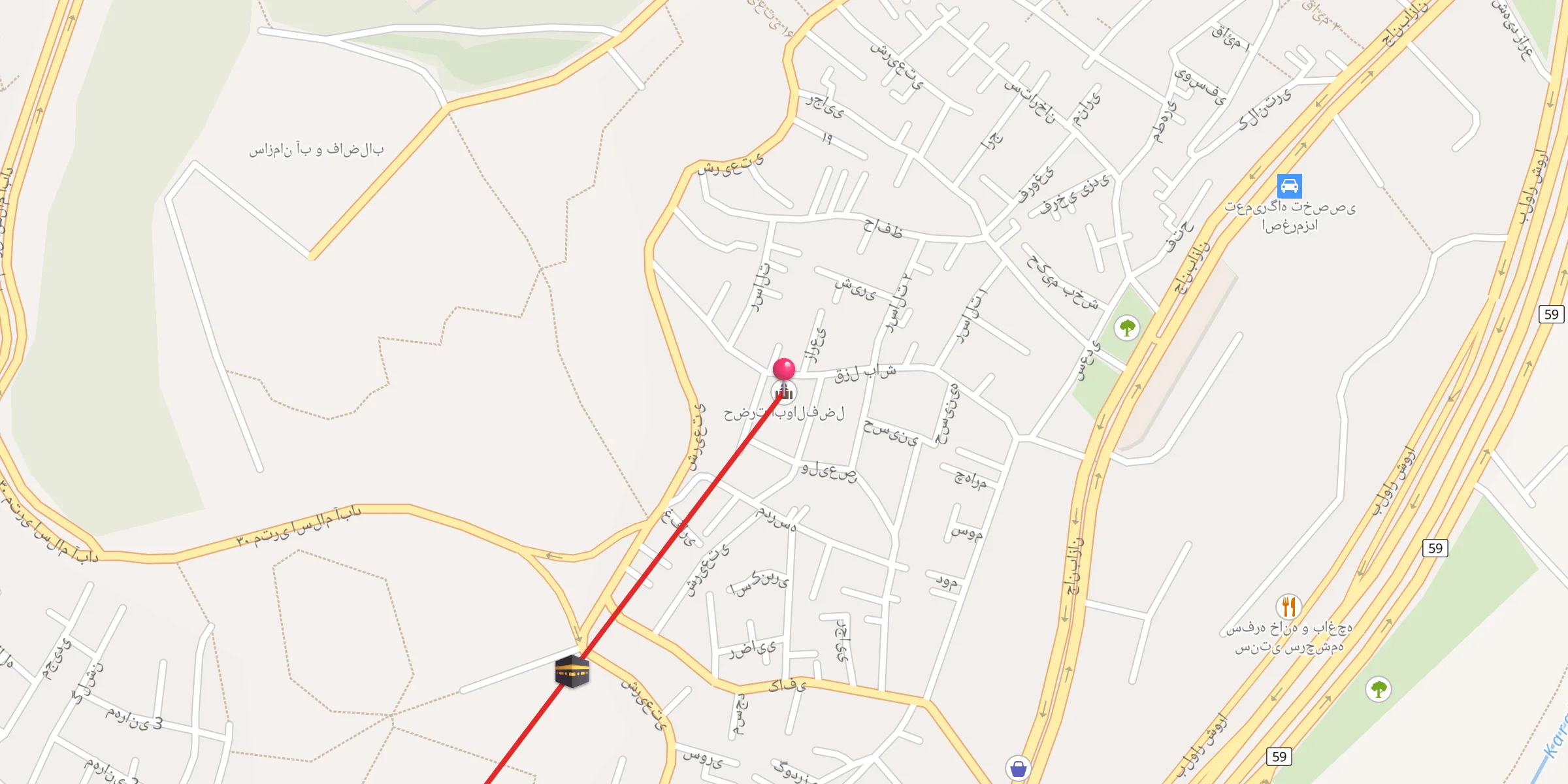 Carte de localisation : حضرت ابوالفضل