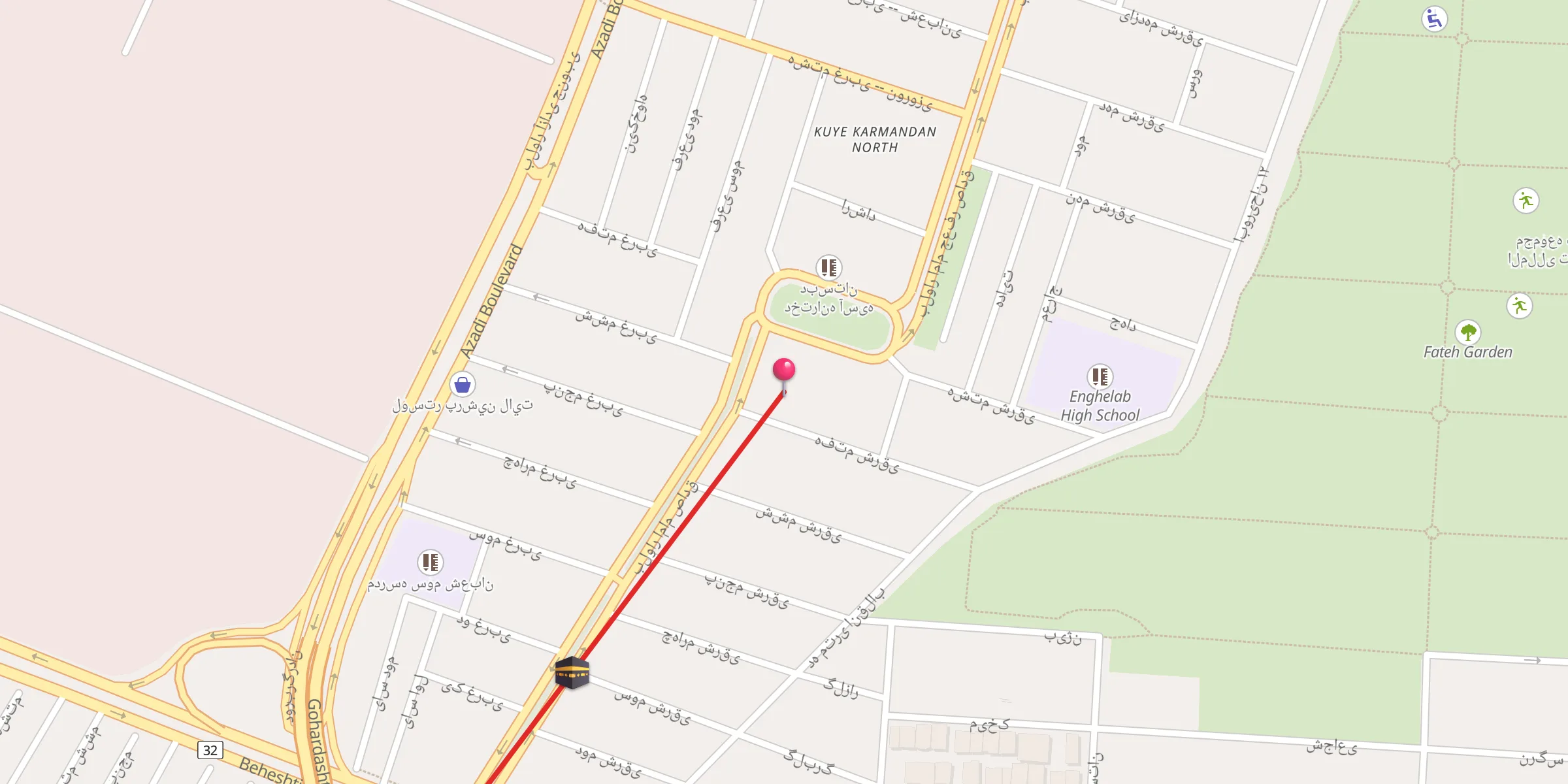 Carte de localisation : مسجد امام جعفر صادق