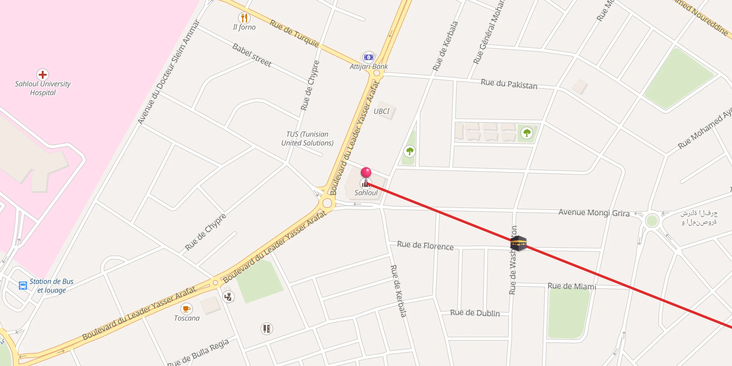 Carte de localisation : Sahloul
