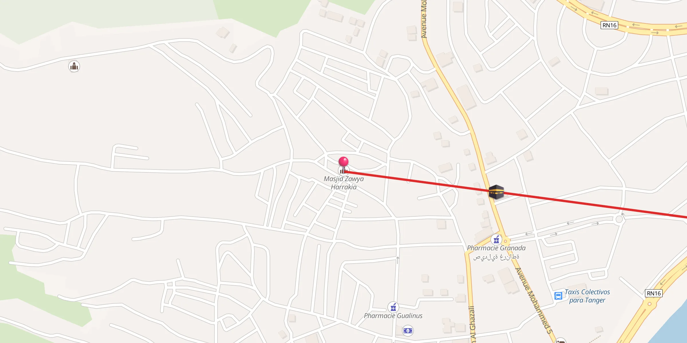 Carte de localisation : Masjid Zawya Harrakia