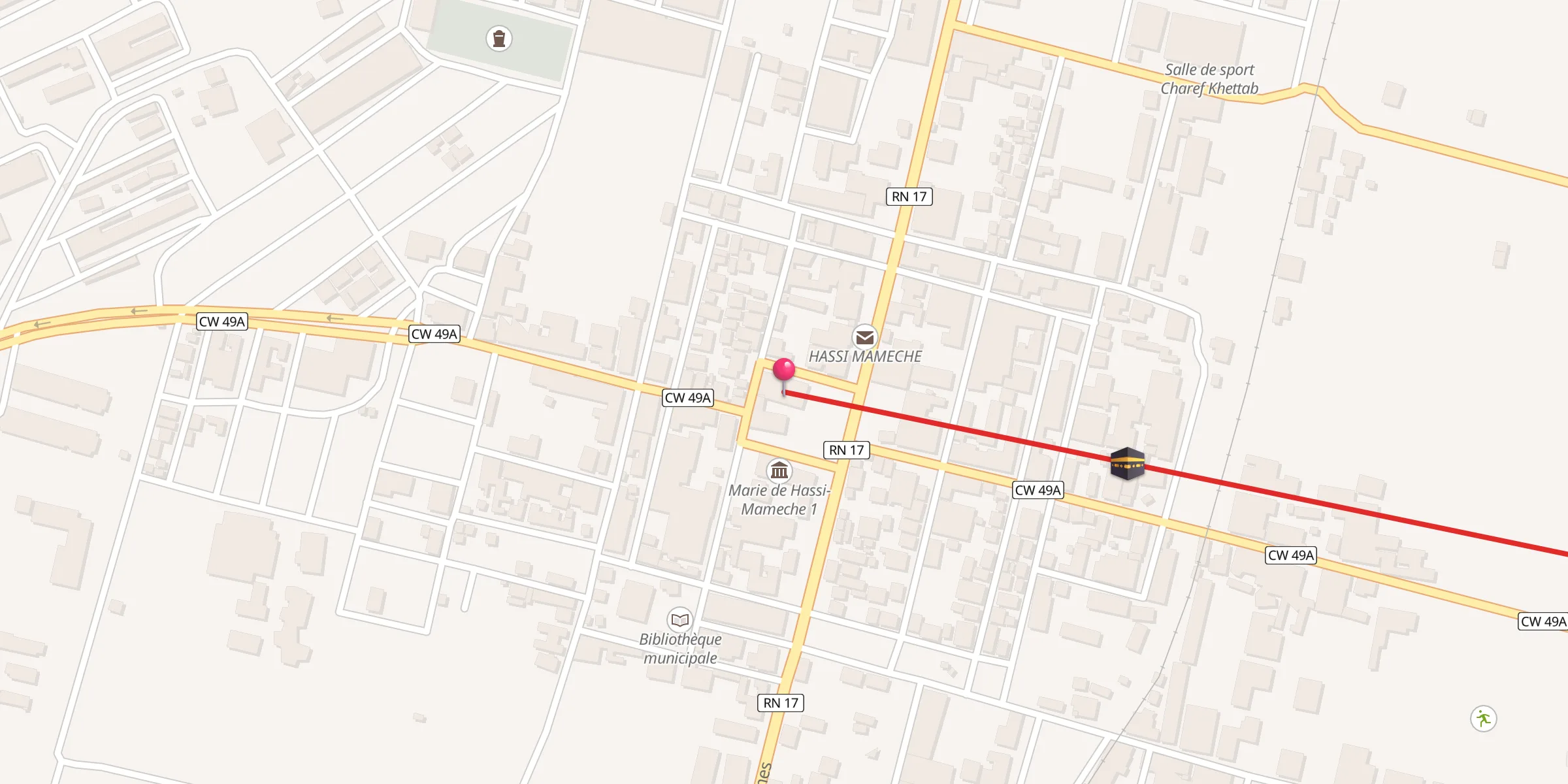 Carte de localisation : Mosqué Fakhr Eddine Arrazi