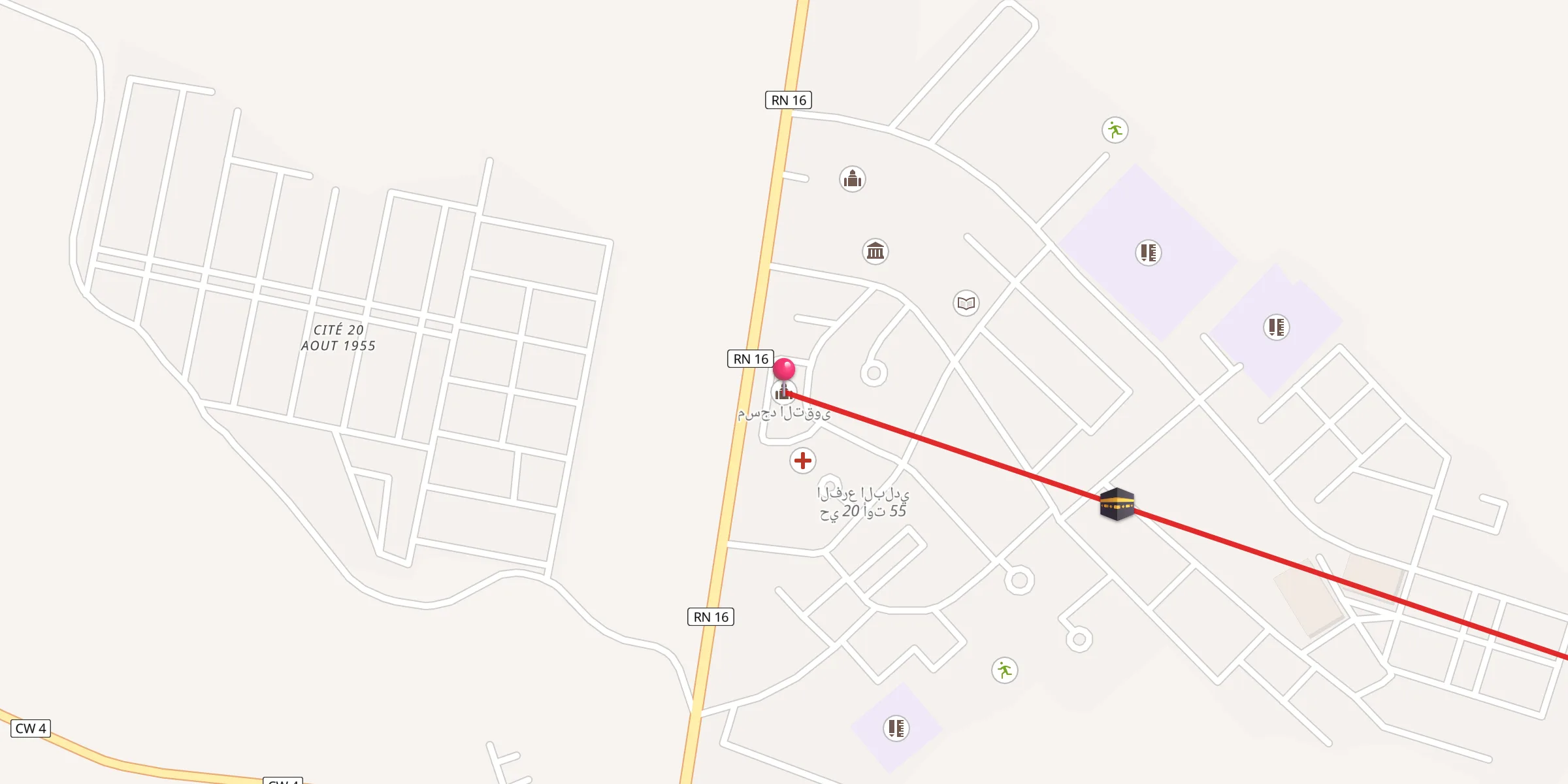 Carte de localisation : مسجد التقوى