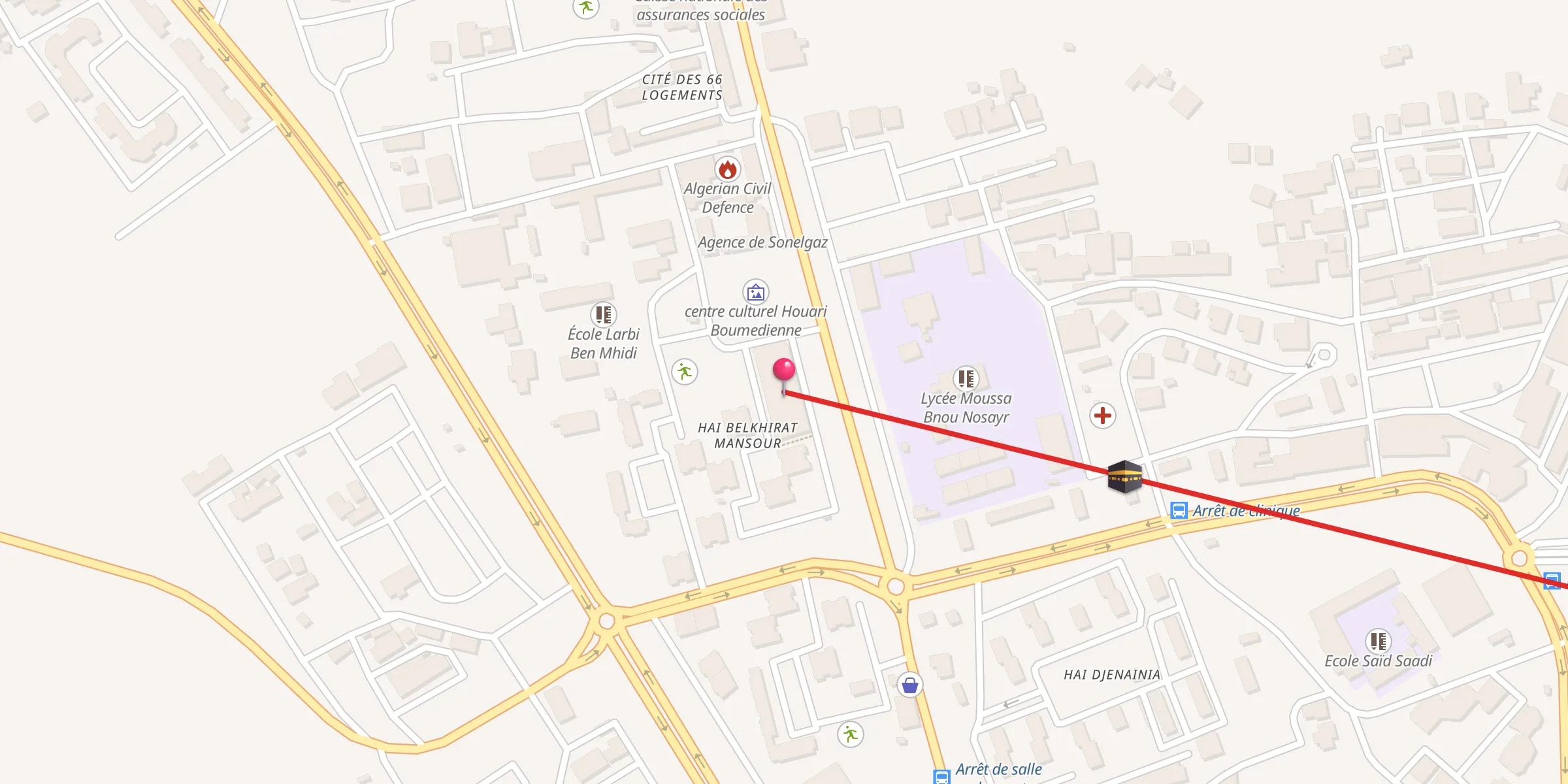 Carte de localisation : Mosquée Ibn Badis
