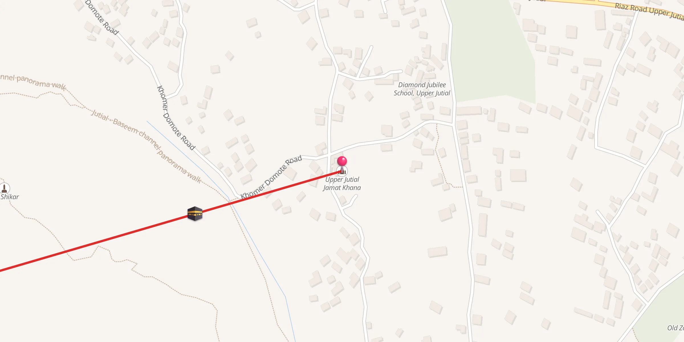 Carte de localisation : Upper Jutial Jamat Khana