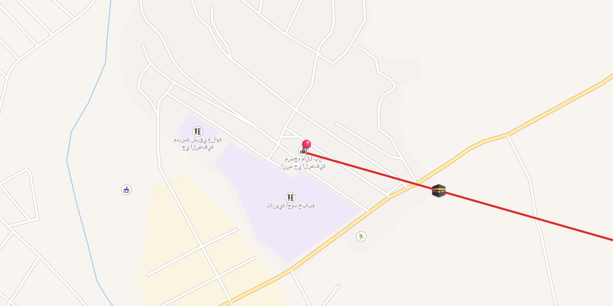 Carte de localisation : مسجد مالك بن انس حي الصفية
