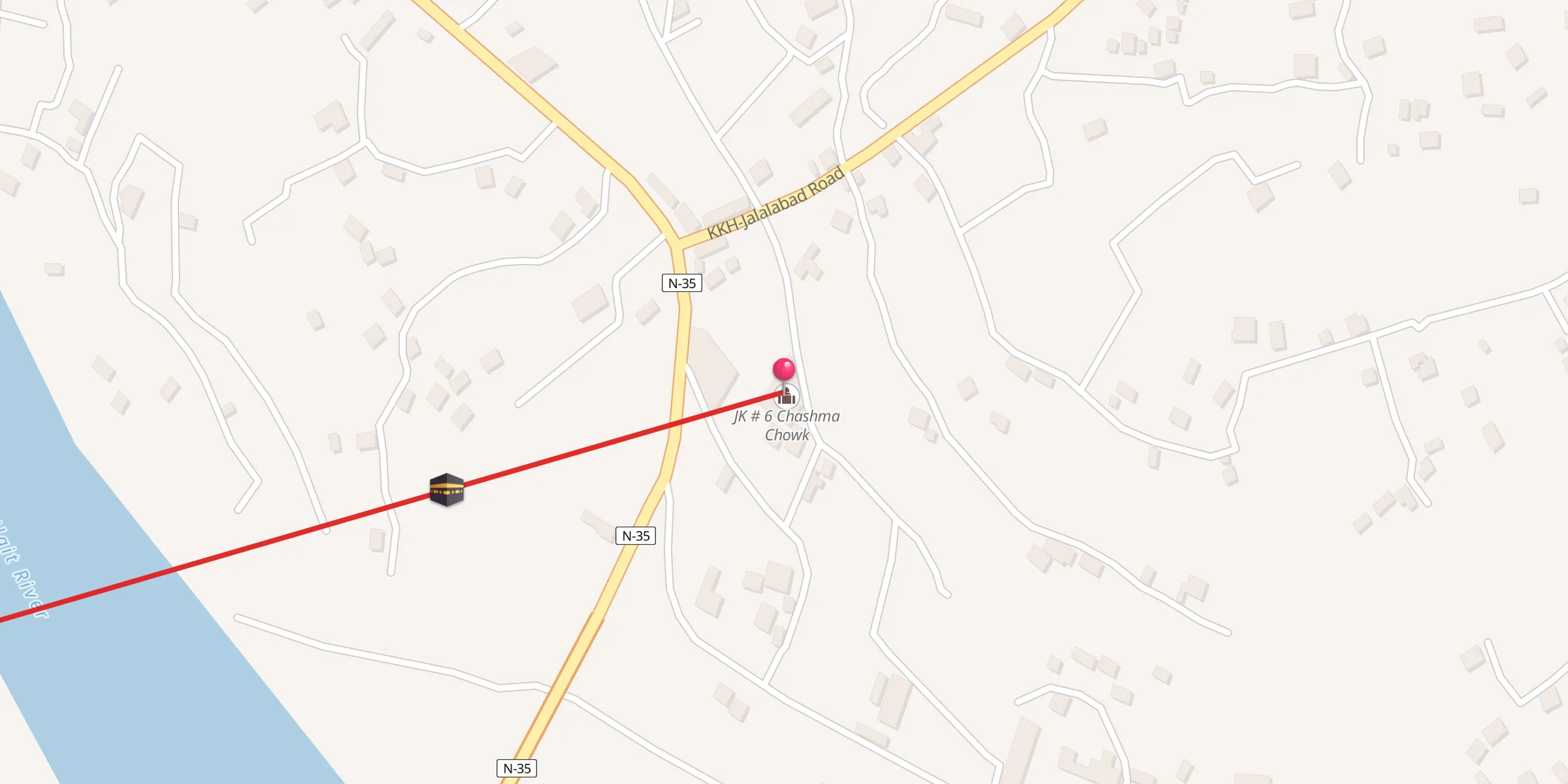 Carte de localisation : JK # 6 Chashma Chowk
