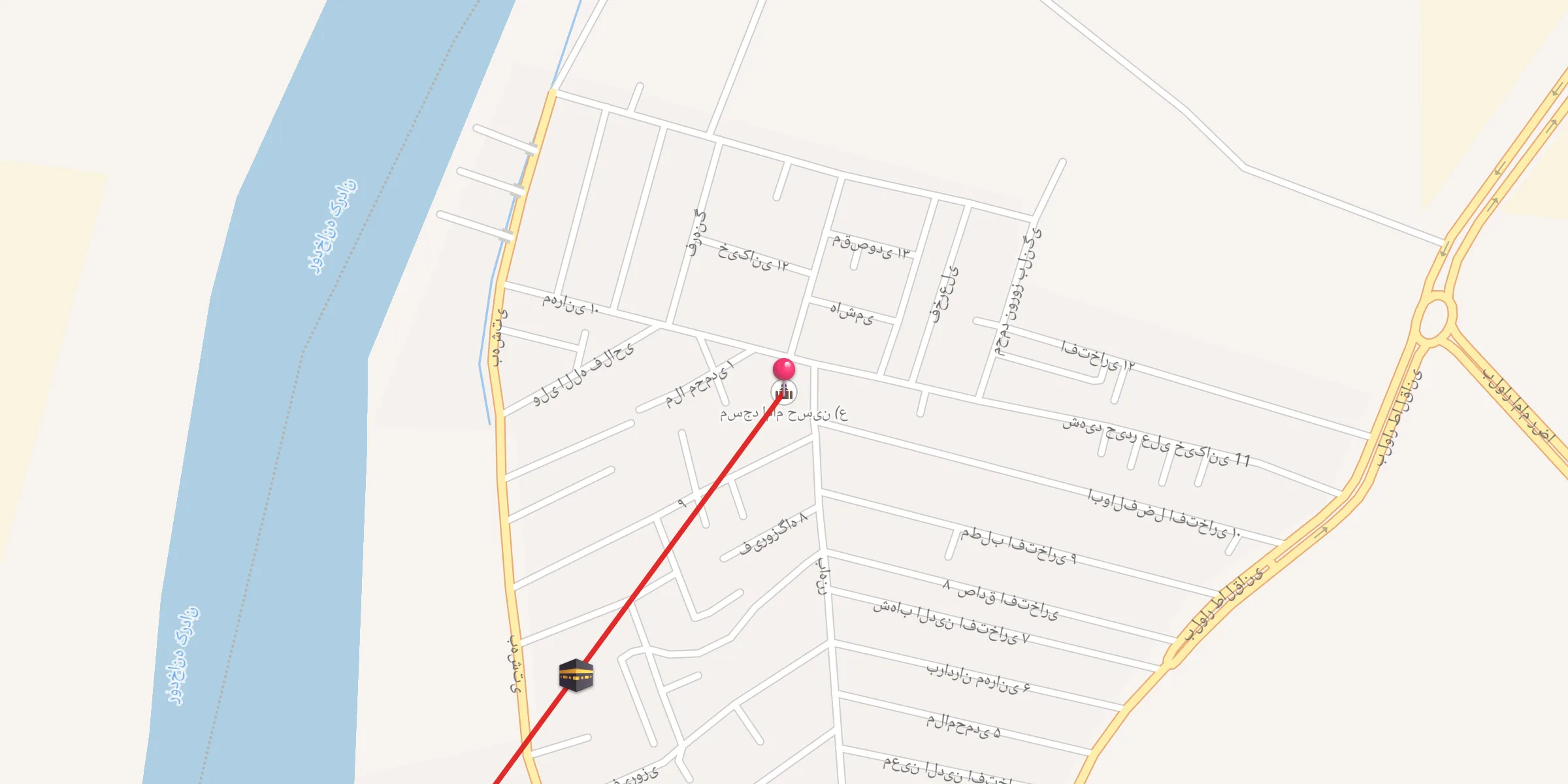 Carte de localisation : مسجد امام حسین (ع